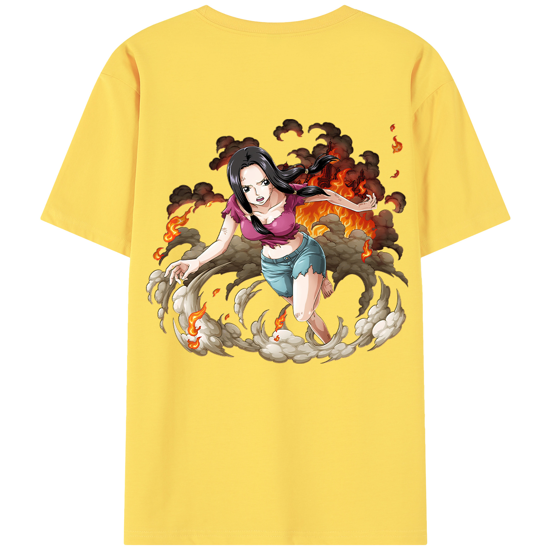 ワンピース ニコ・ロビン ONE PIECE Nico Robin 綿100％半袖Tシャツ（背面プリント）