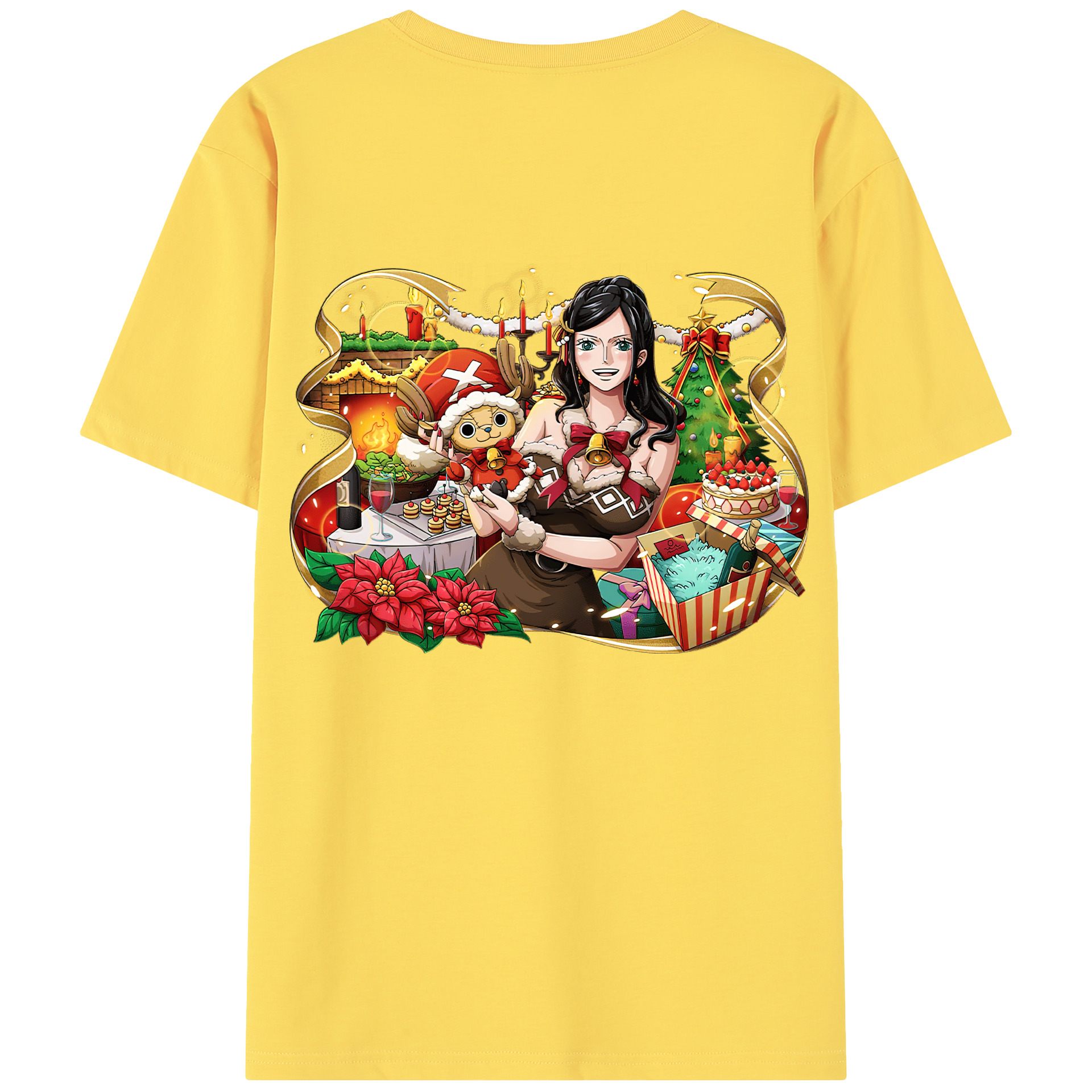 ワンピース ニコ・ロビン ONE PIECE Nico Robin 綿100％半袖Tシャツ（背面プリント）