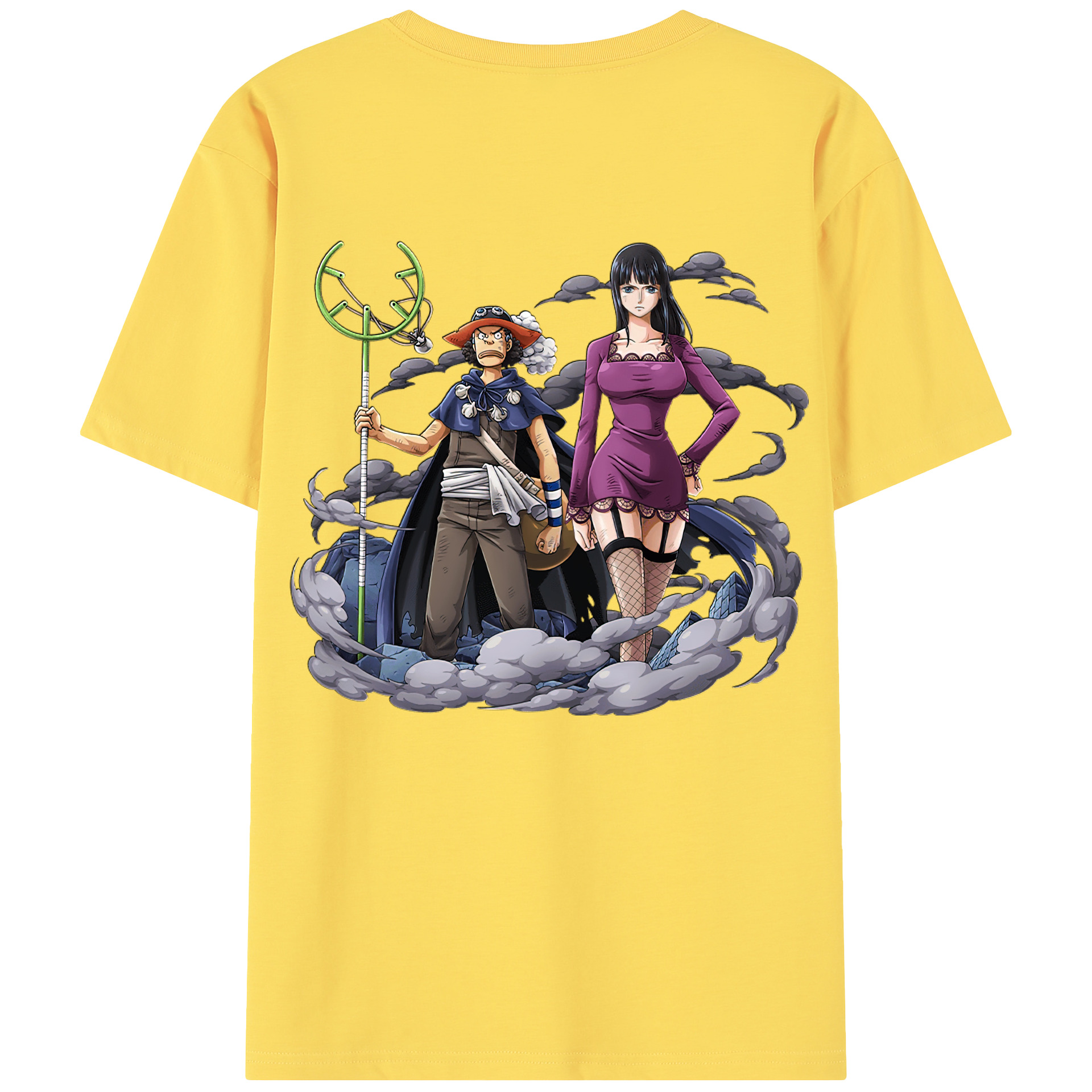 ワンピース ニコ・ロビン ONE PIECE Nico Robin 綿100％半袖Tシャツ（背面プリント）