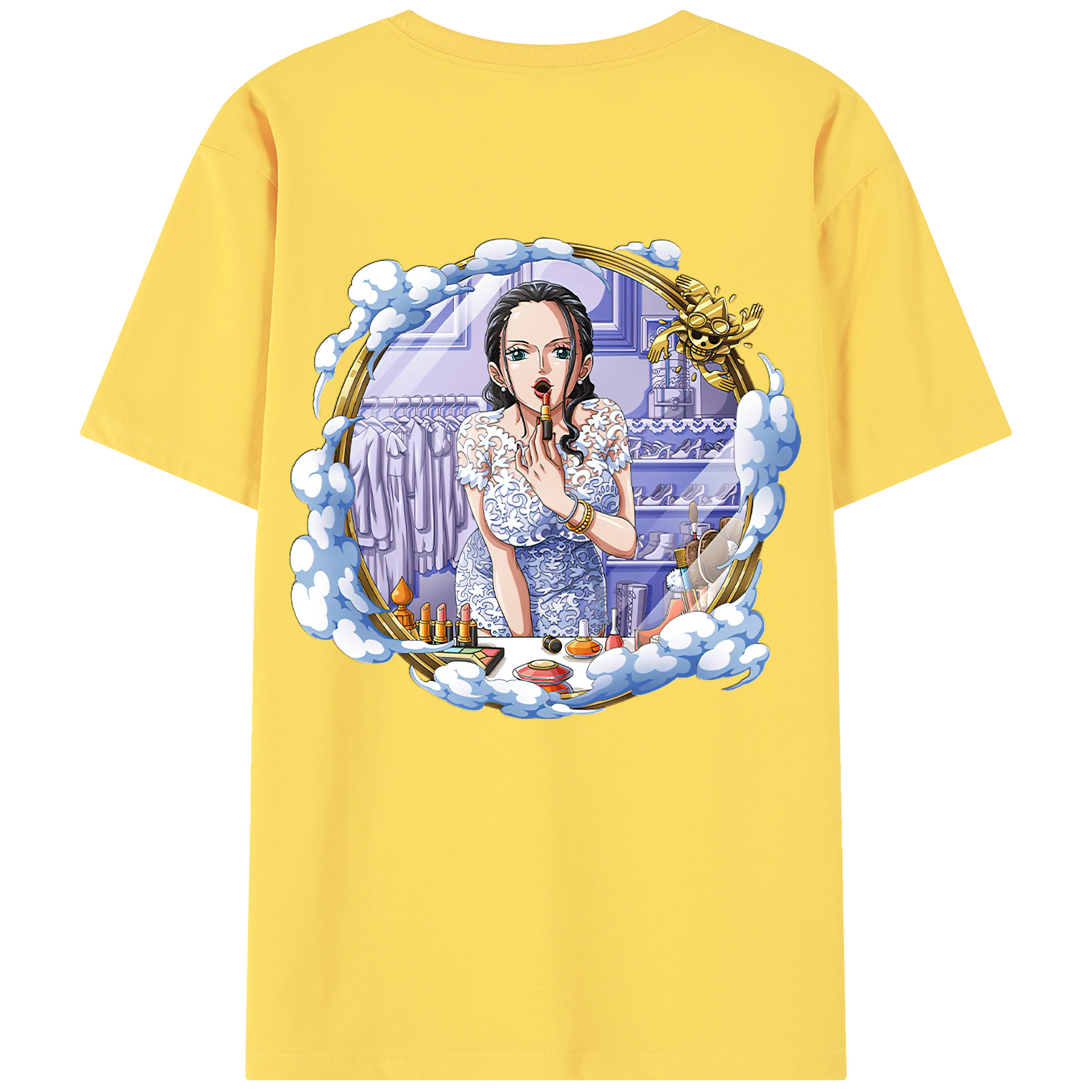 ワンピース ニコ・ロビン ONE PIECE Nico Robin 綿100％半袖Tシャツ（背面プリント）