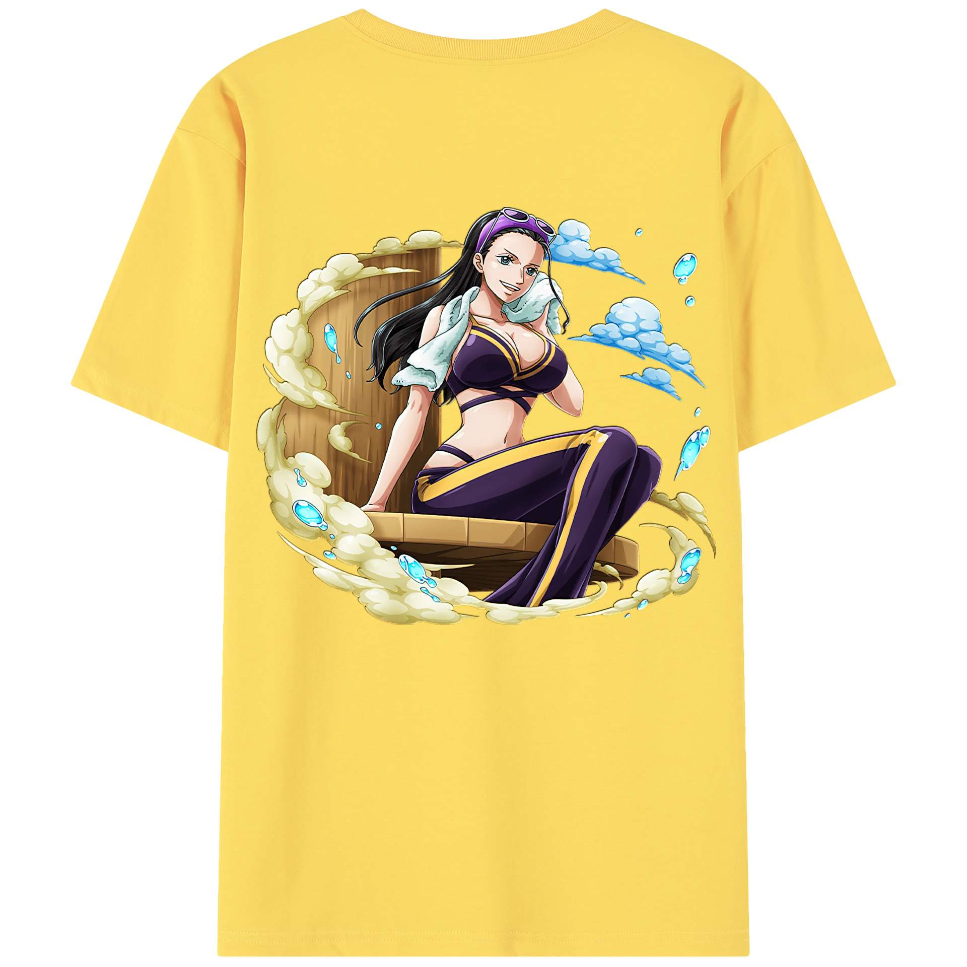 ワンピース ニコ・ロビン ONE PIECE Nico Robin 綿100％半袖Tシャツ（背面プリント）
