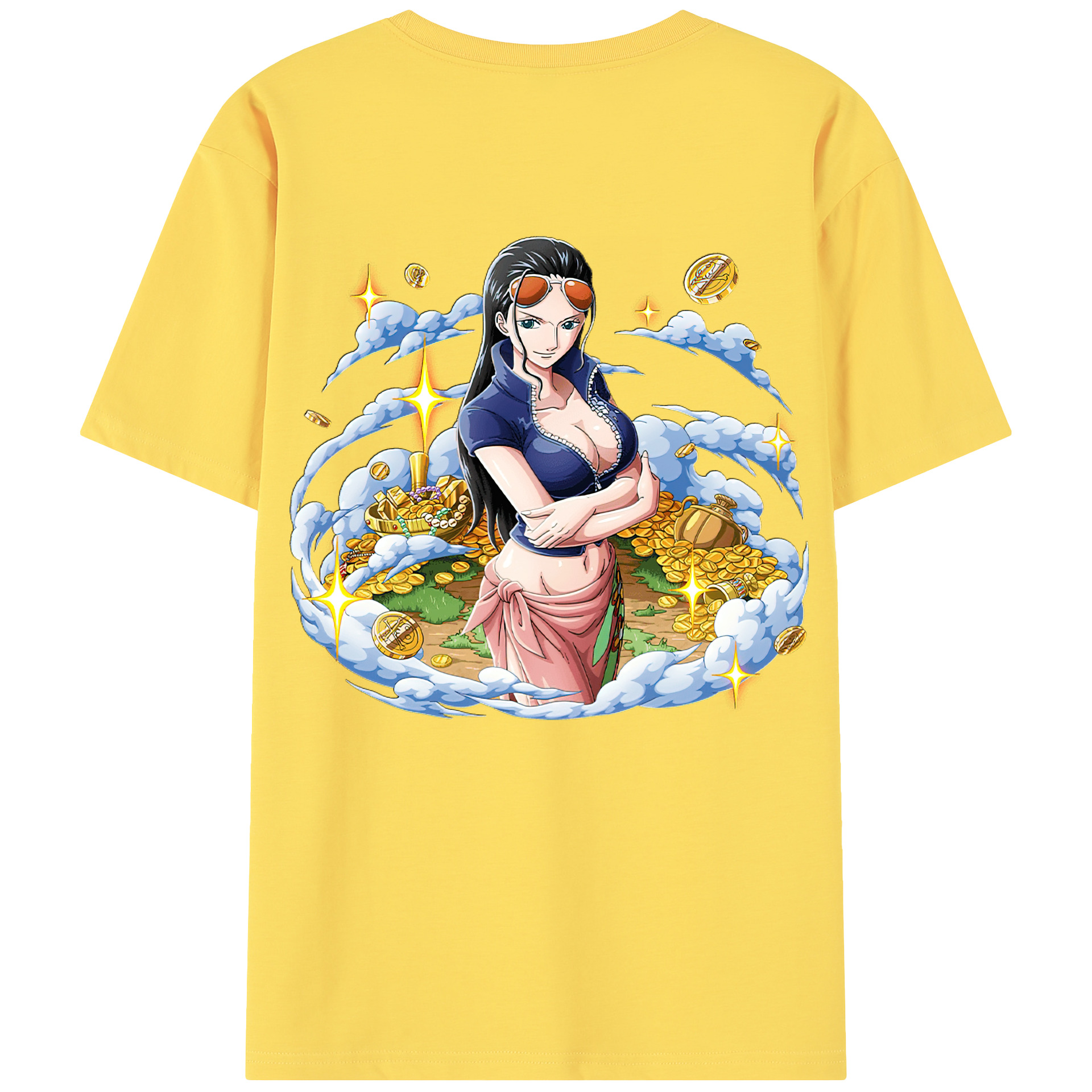ワンピース ニコ・ロビン ONE PIECE Nico Robin 綿100％半袖Tシャツ（背面プリント）
