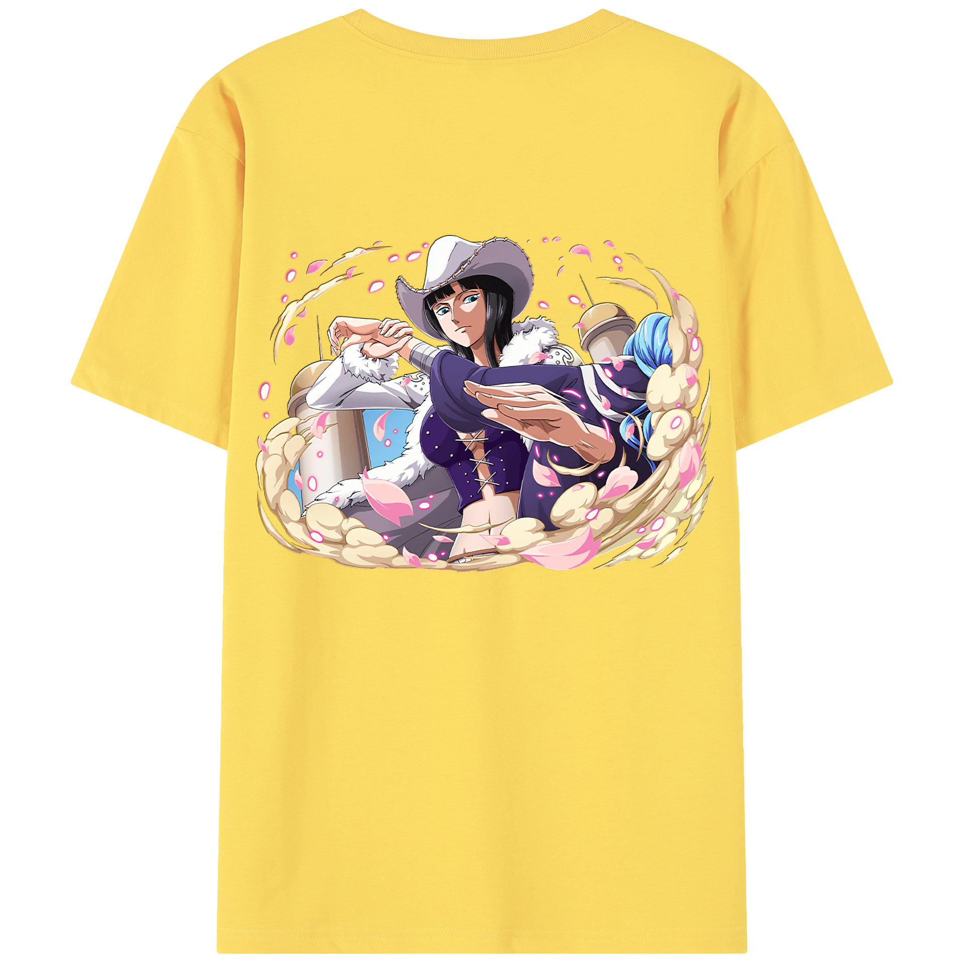 ワンピース ニコ・ロビン ONE PIECE Nico Robin 綿100％半袖Tシャツ（背面プリント）