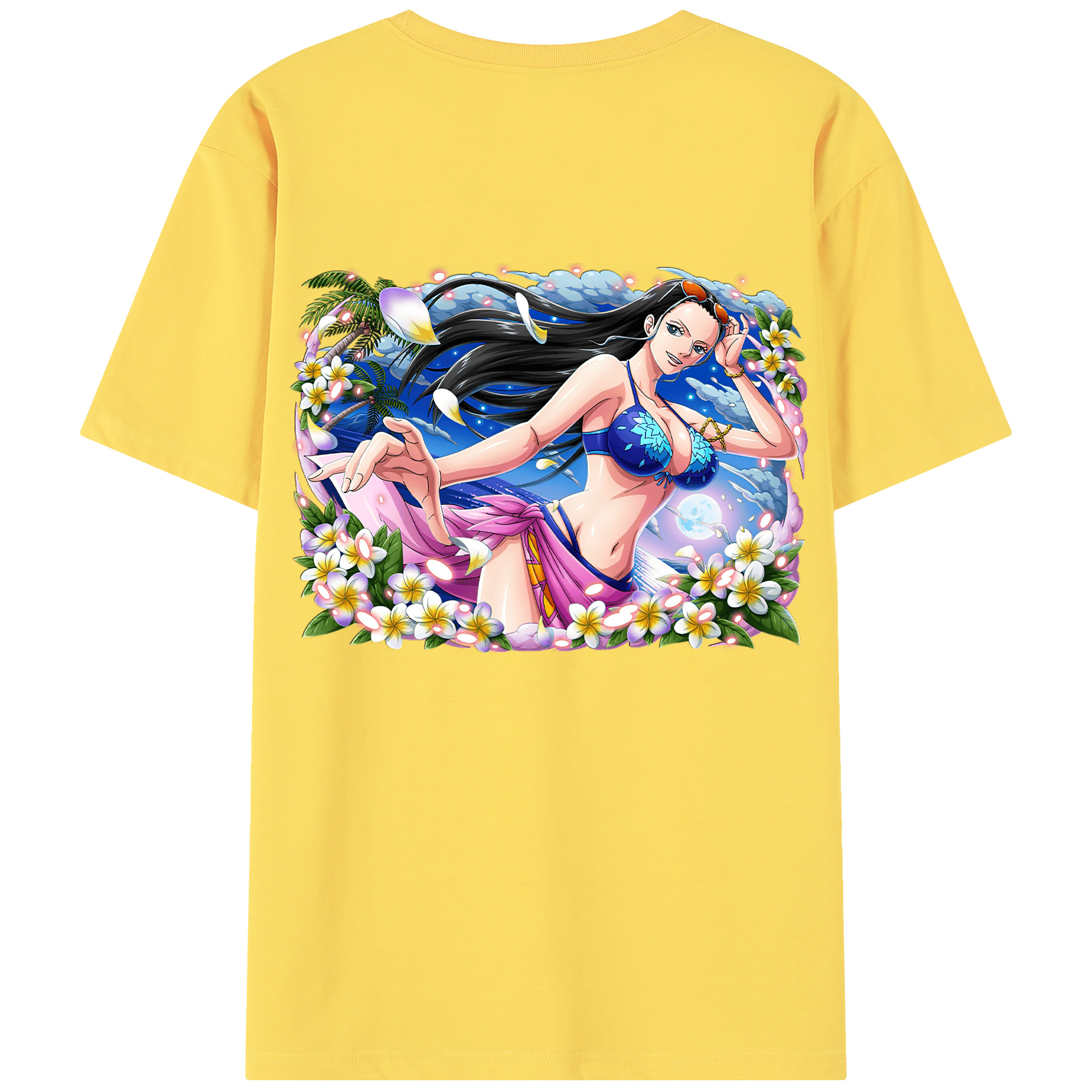 ワンピース ニコ・ロビン ONE PIECE Nico Robin 綿100％半袖Tシャツ（背面プリント）