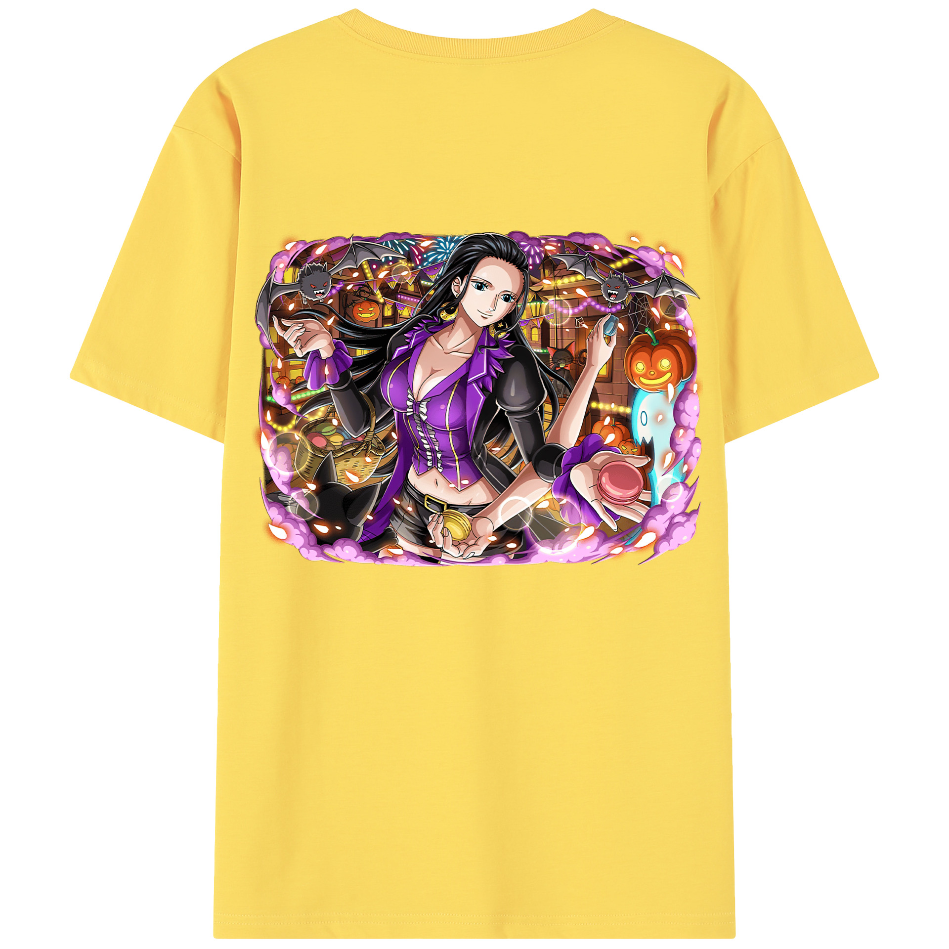 ワンピース ニコ・ロビン ONE PIECE Nico Robin 綿100％半袖Tシャツ（背面プリント）