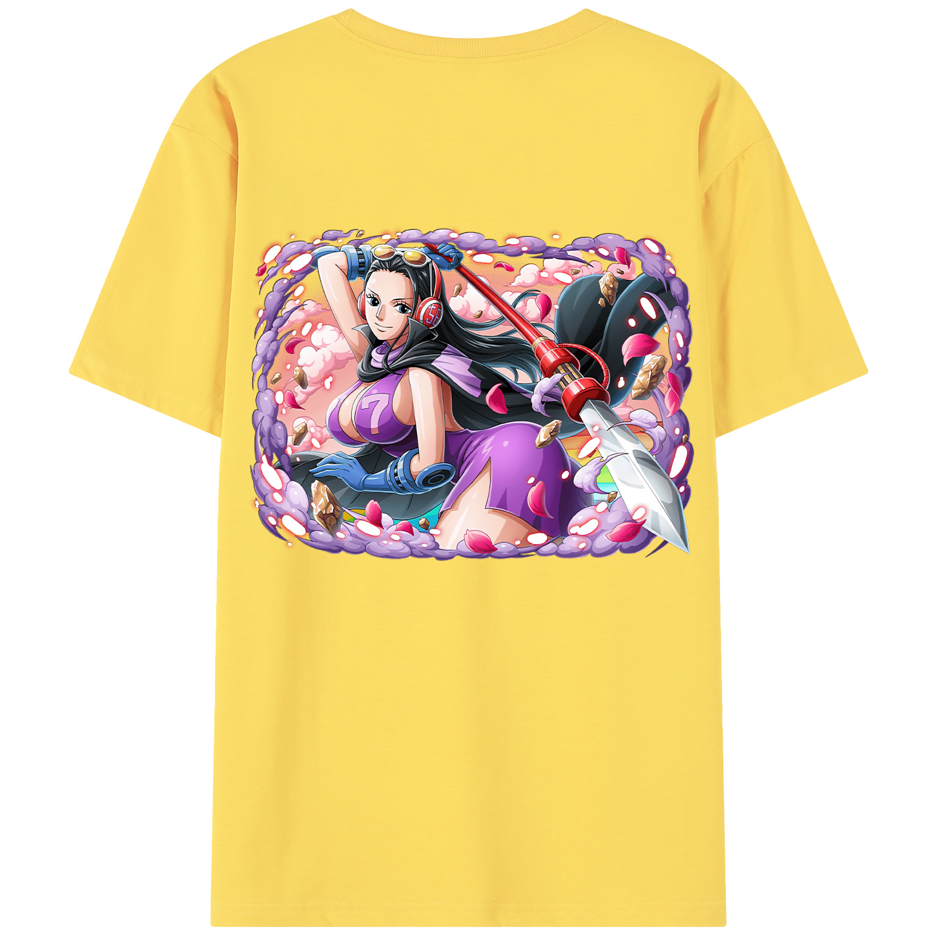 ワンピース ニコ・ロビン ONE PIECE Nico Robin 綿100％半袖Tシャツ（背面プリント）