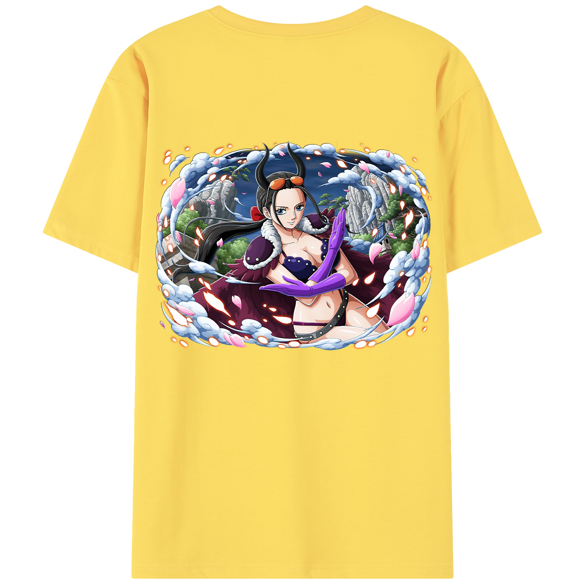 ワンピース ニコ・ロビン ONE PIECE Nico Robin 綿100％半袖Tシャツ（背面プリント）