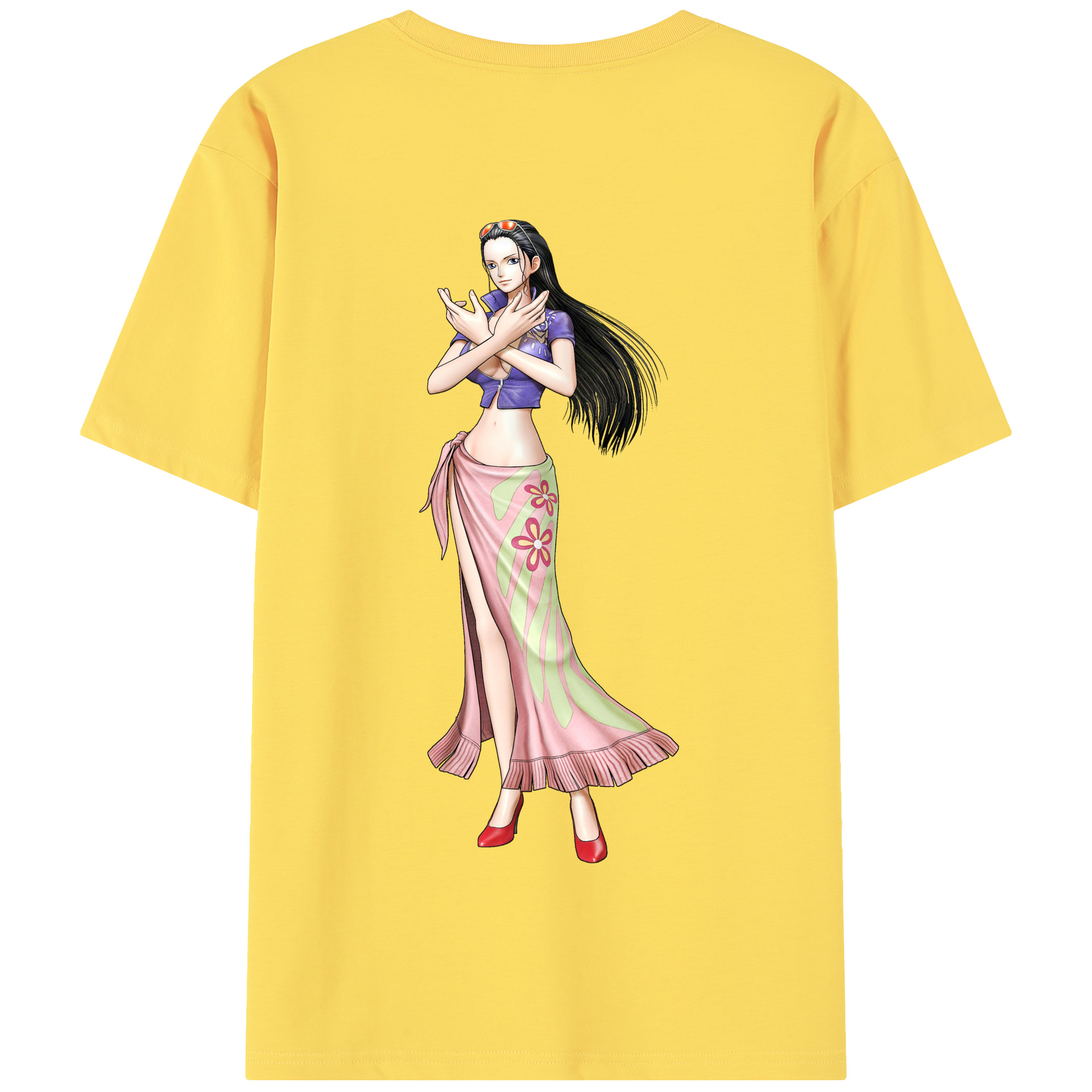 ワンピース ニコ・ロビン ONE PIECE Nico Robin 綿100％半袖Tシャツ（背面プリント）