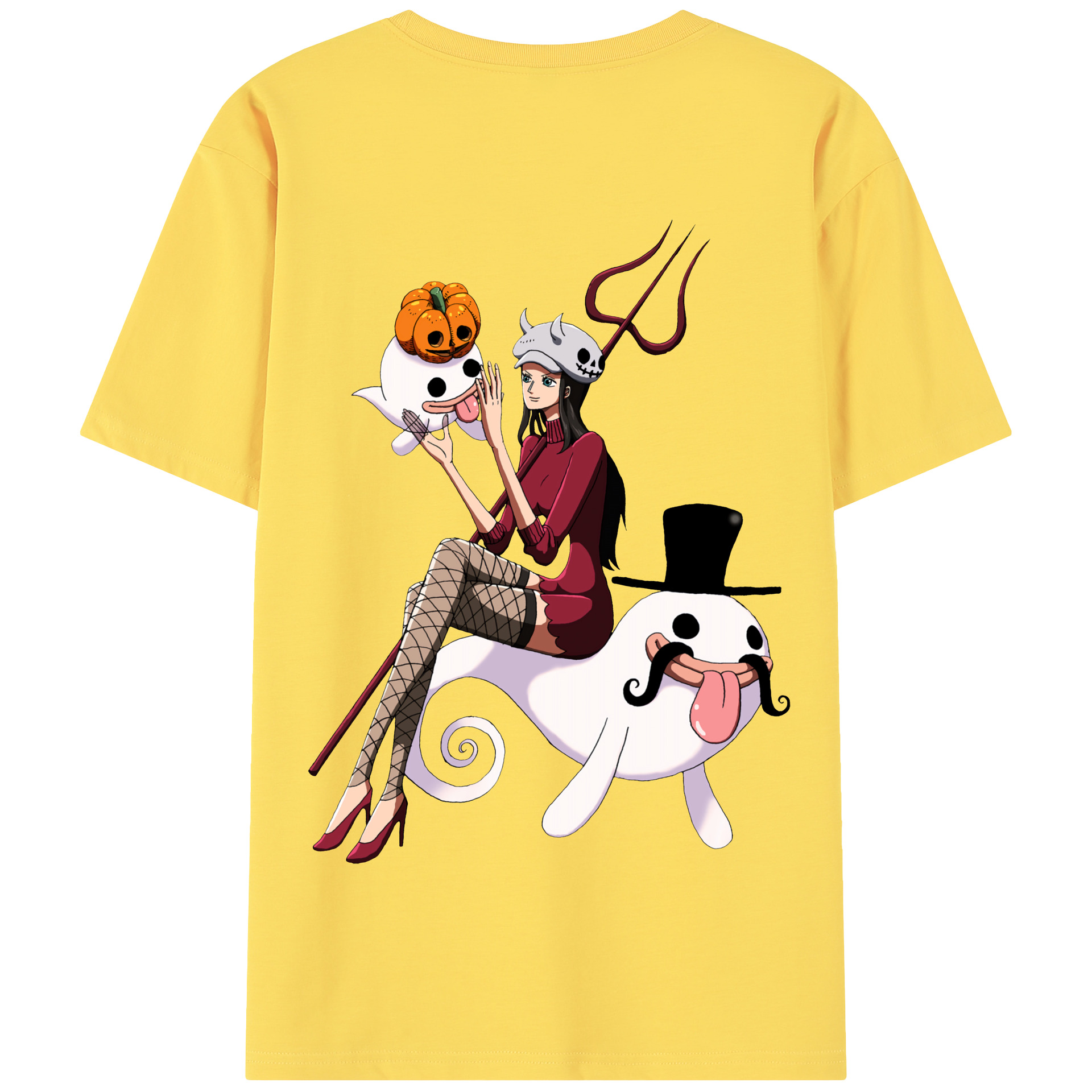 ワンピース ニコ・ロビン ONE PIECE Nico Robin 綿100％半袖Tシャツ（背面プリント）