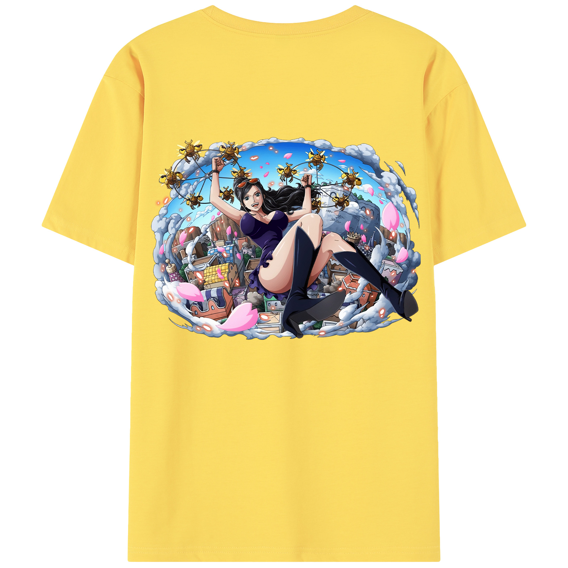 ワンピース ニコ・ロビン ONE PIECE Nico Robin 綿100％半袖Tシャツ（背面プリント）