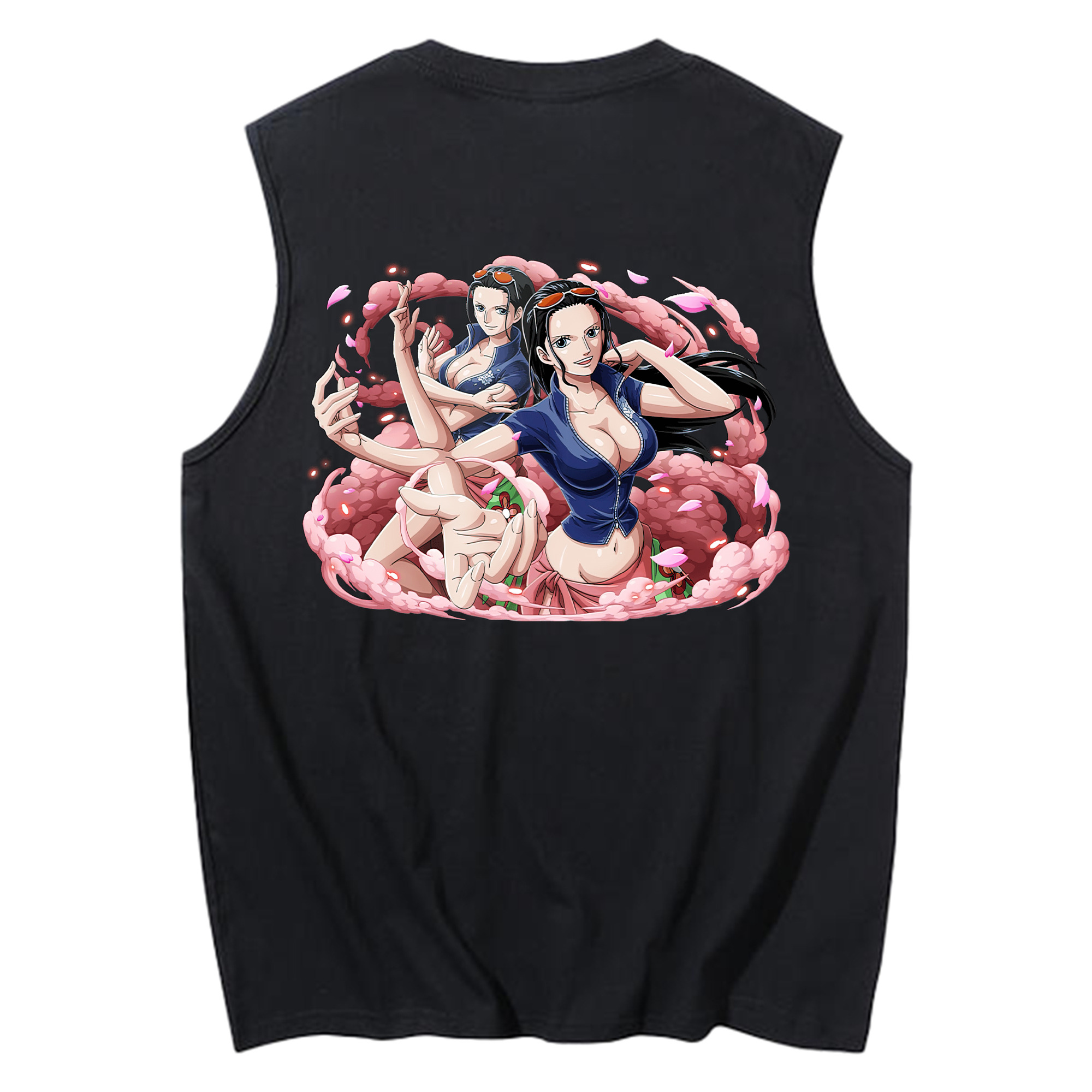 ワンピース ニコ・ロビン ONE PIECE Nico Robin コットン100％タンクトップ（背面プリント）