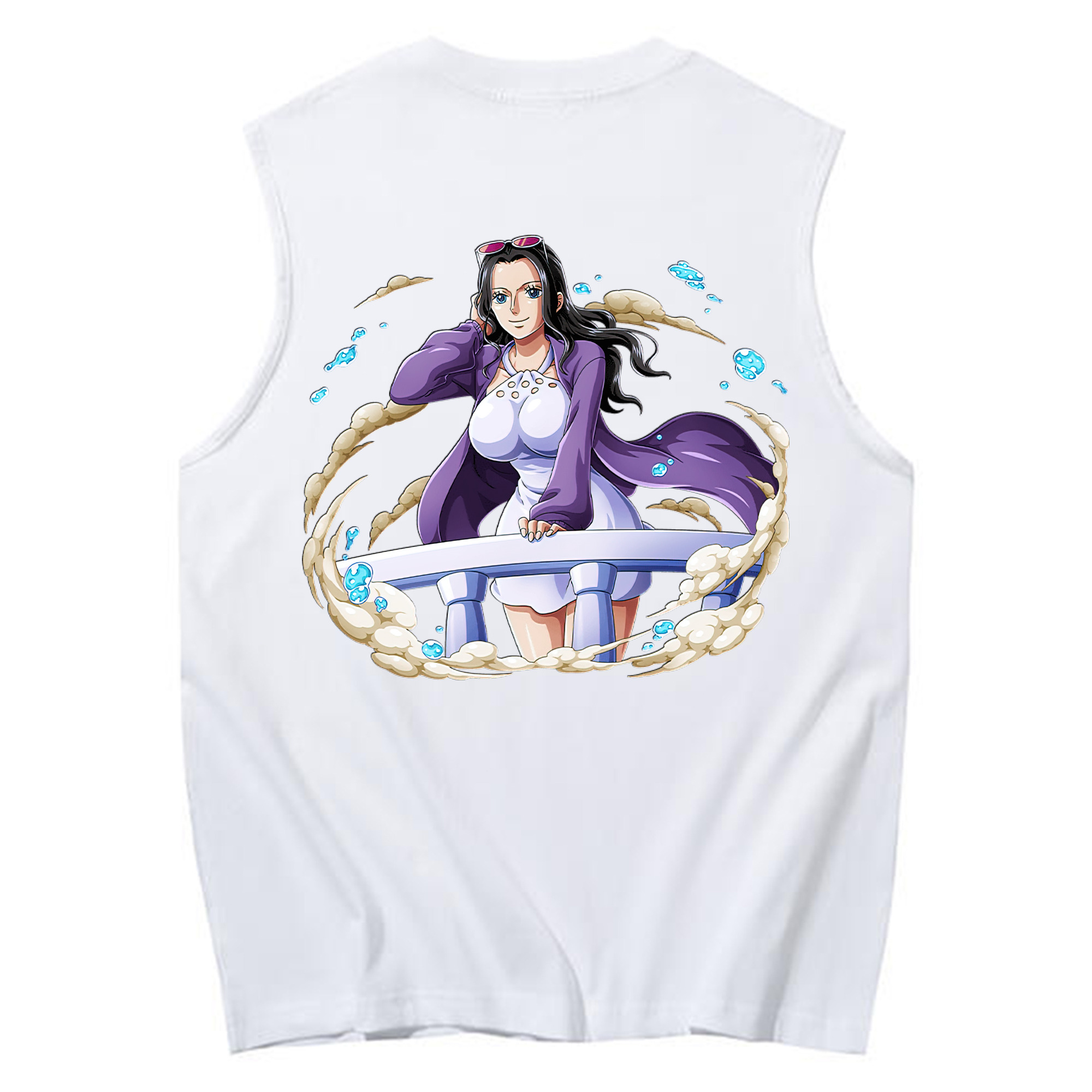 ワンピース ニコ・ロビン ONE PIECE Nico Robin コットン100％タンクトップ（背面プリント）