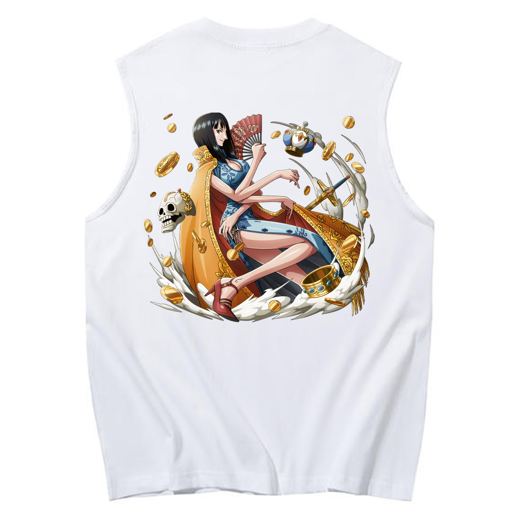 （画像用） ワンピース ニコ・ロビン ONE PIECE Nico Robin コットン100％タンクトップ（背面プリント）