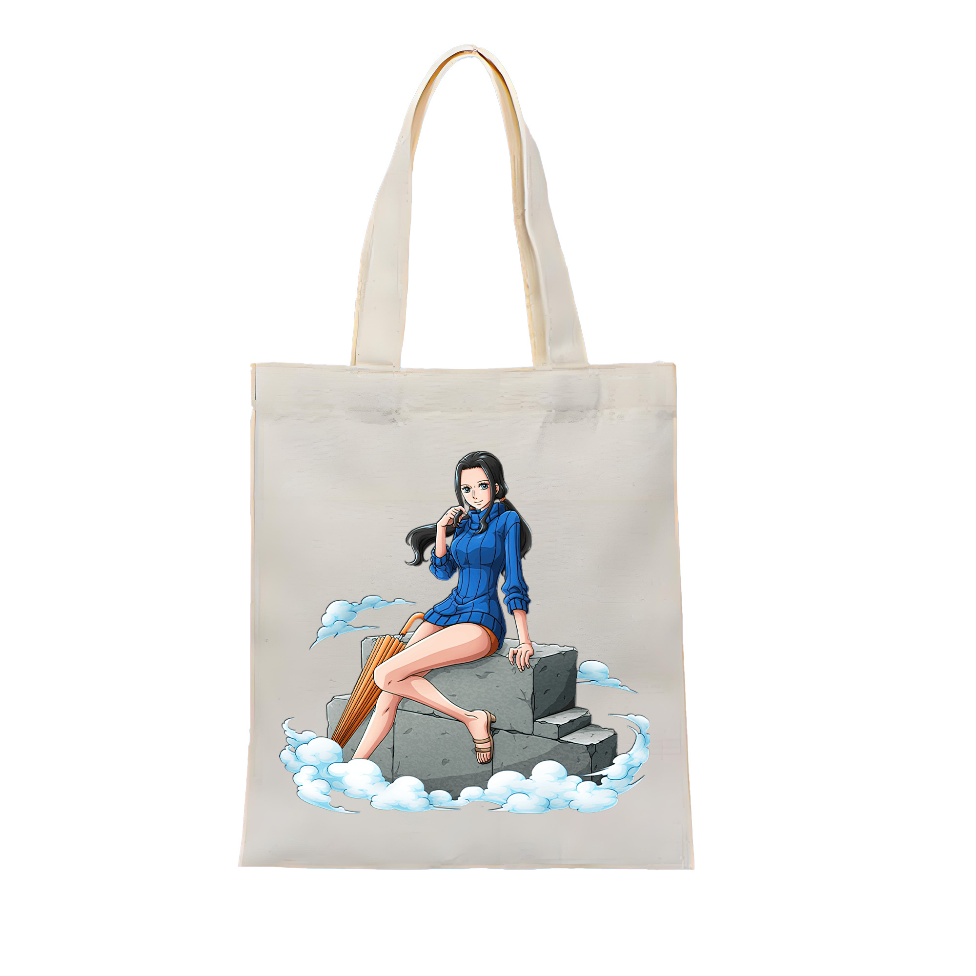 ワンピース ニコ・ロビン ONE PIECE Nico Robin 縦型キャンバス生地手提げバッグ　トートバッグ