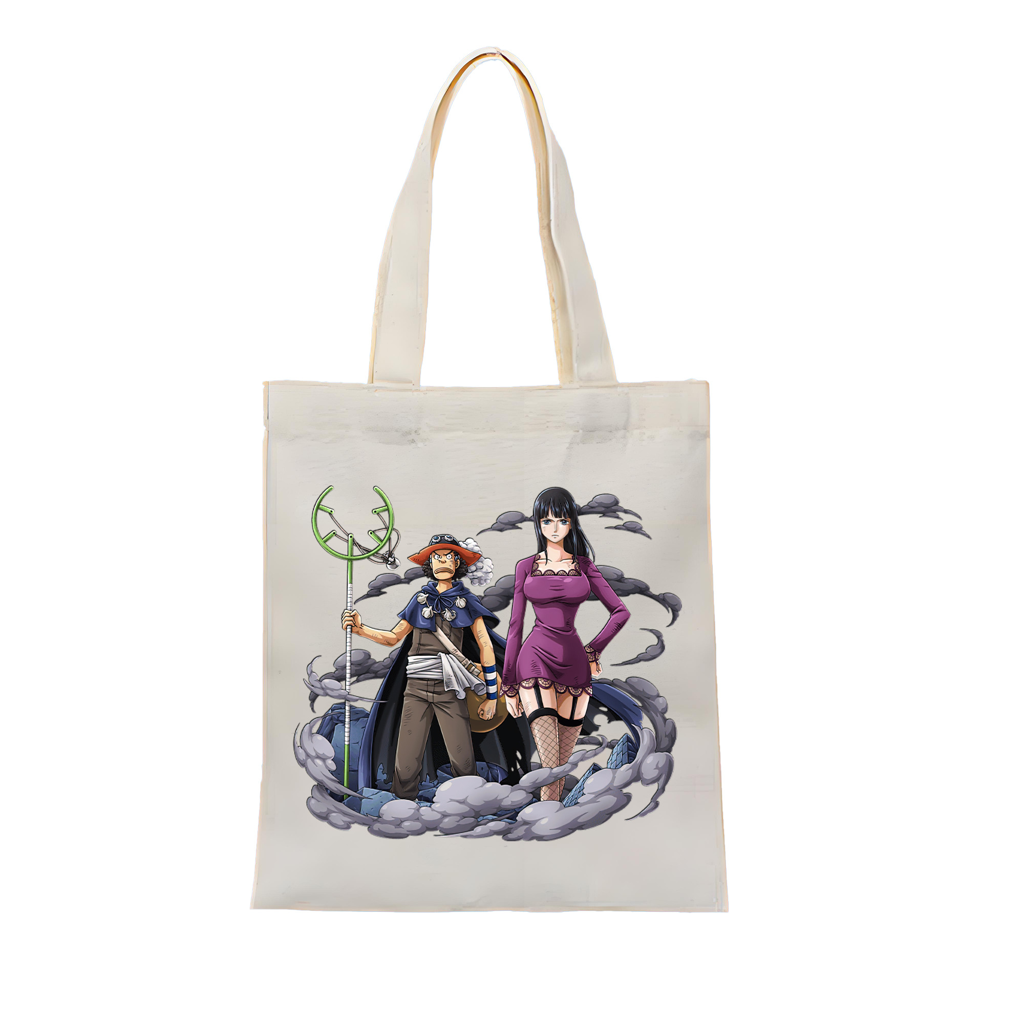 ワンピース ニコ・ロビン ONE PIECE Nico Robin 縦型キャンバス生地手提げバッグ　トートバッグ