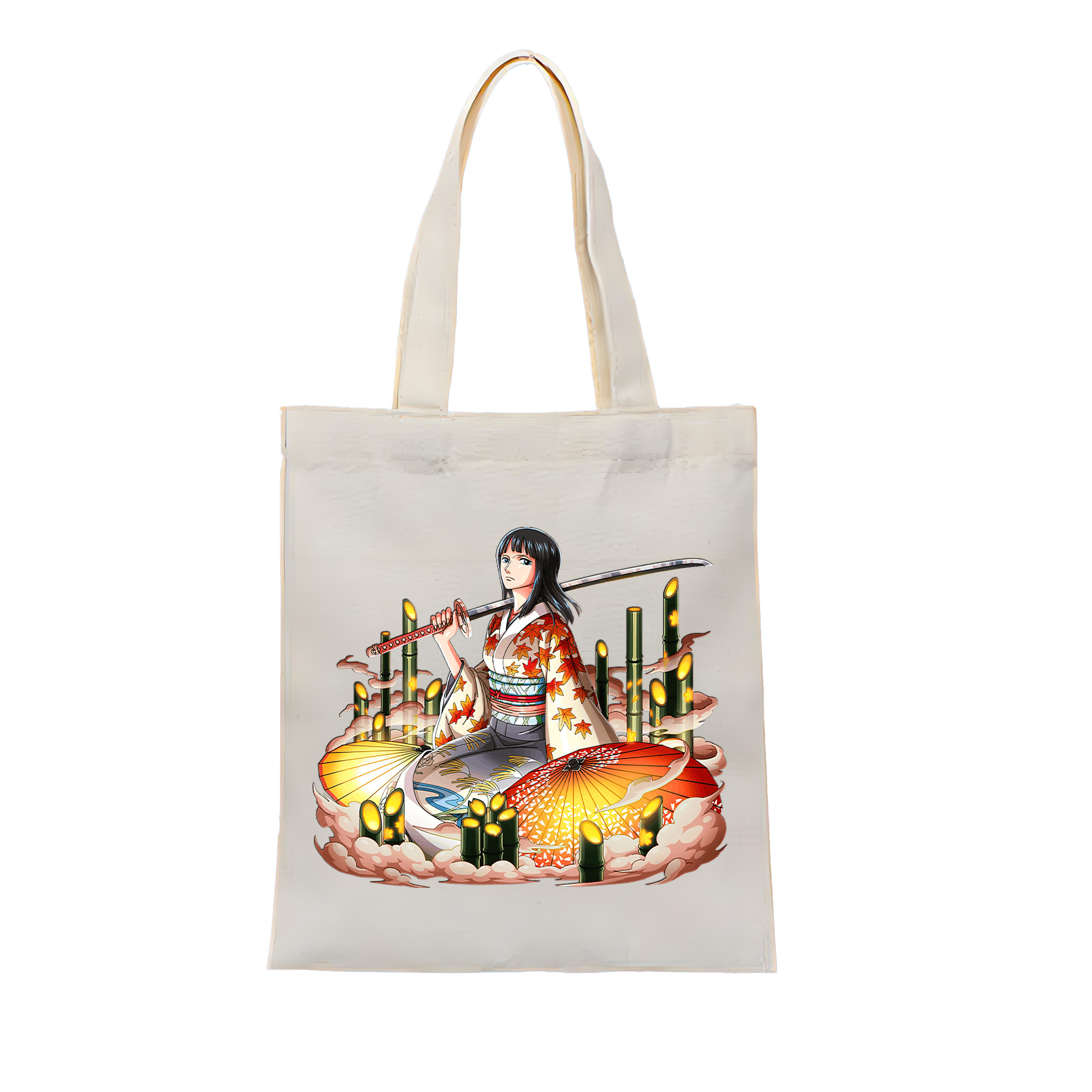 ワンピース ニコ・ロビン ONE PIECE Nico Robin 縦型キャンバス生地手提げバッグ　トートバッグ