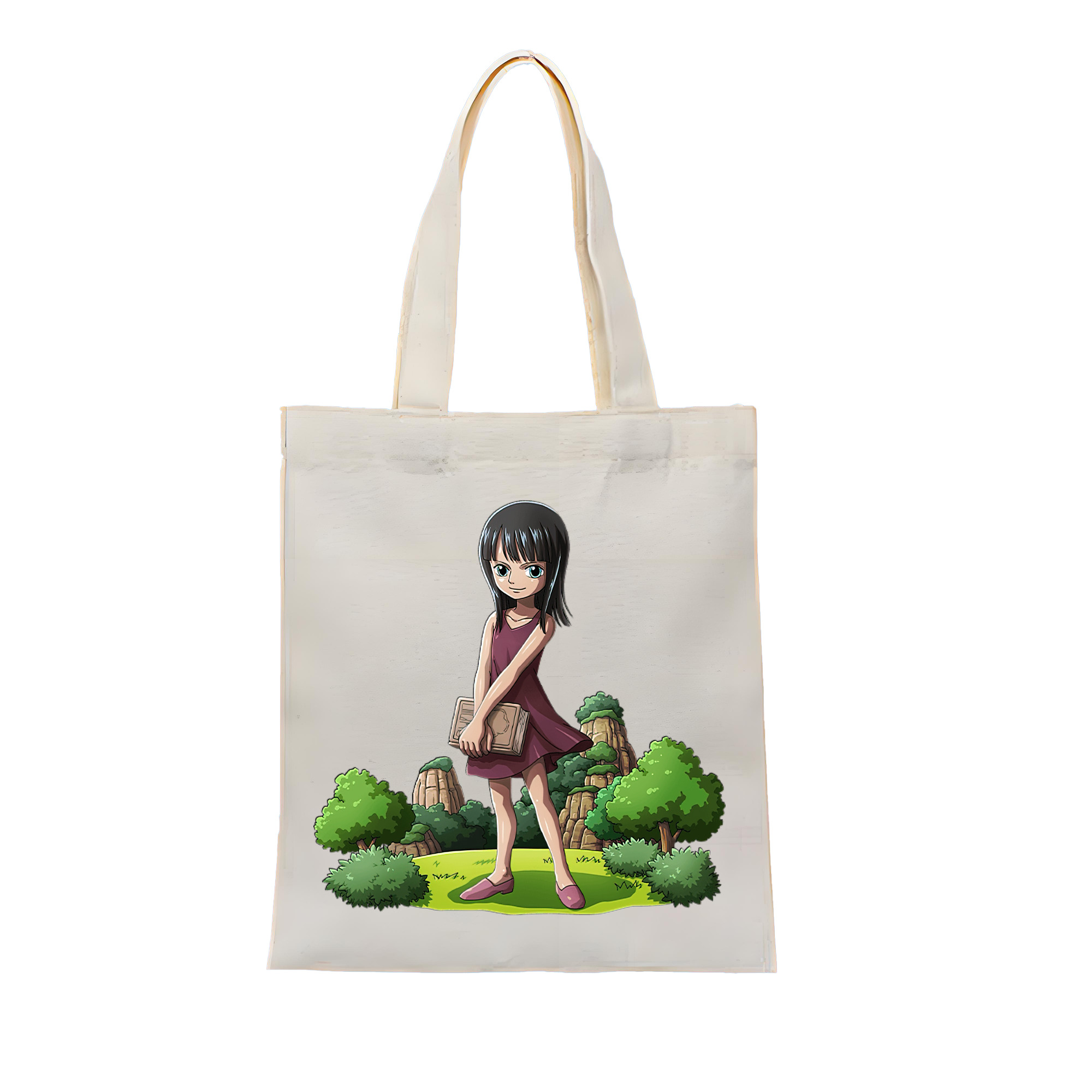 ワンピース ニコ・ロビン ONE PIECE Nico Robin 縦型キャンバス生地手提げバッグ　トートバッグ