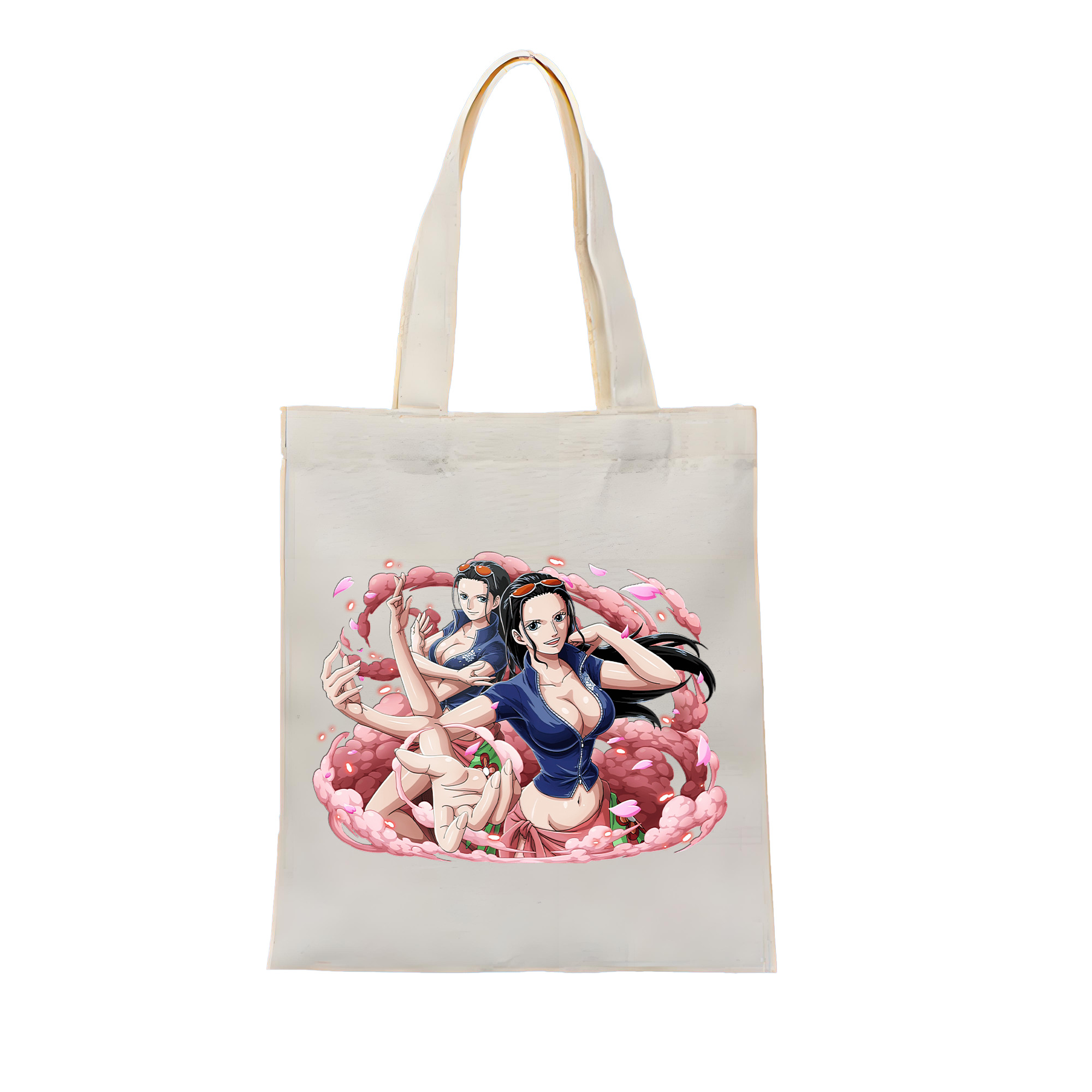 ワンピース ニコ・ロビン ONE PIECE Nico Robin 縦型キャンバス生地手提げバッグ　トートバッグ
