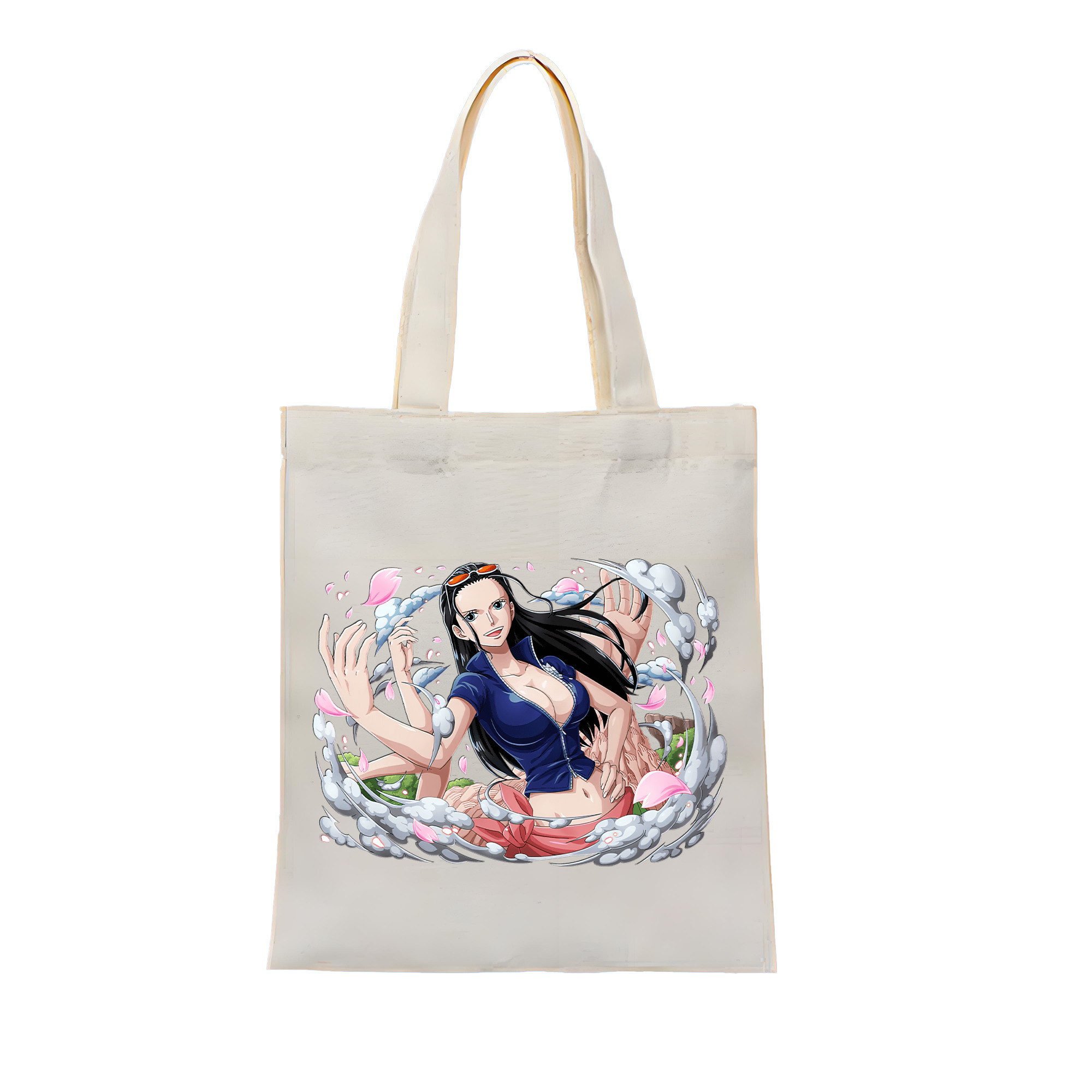 ワンピース ニコ・ロビン ONE PIECE Nico Robin 縦型キャンバス生地手提げバッグ　トートバッグ