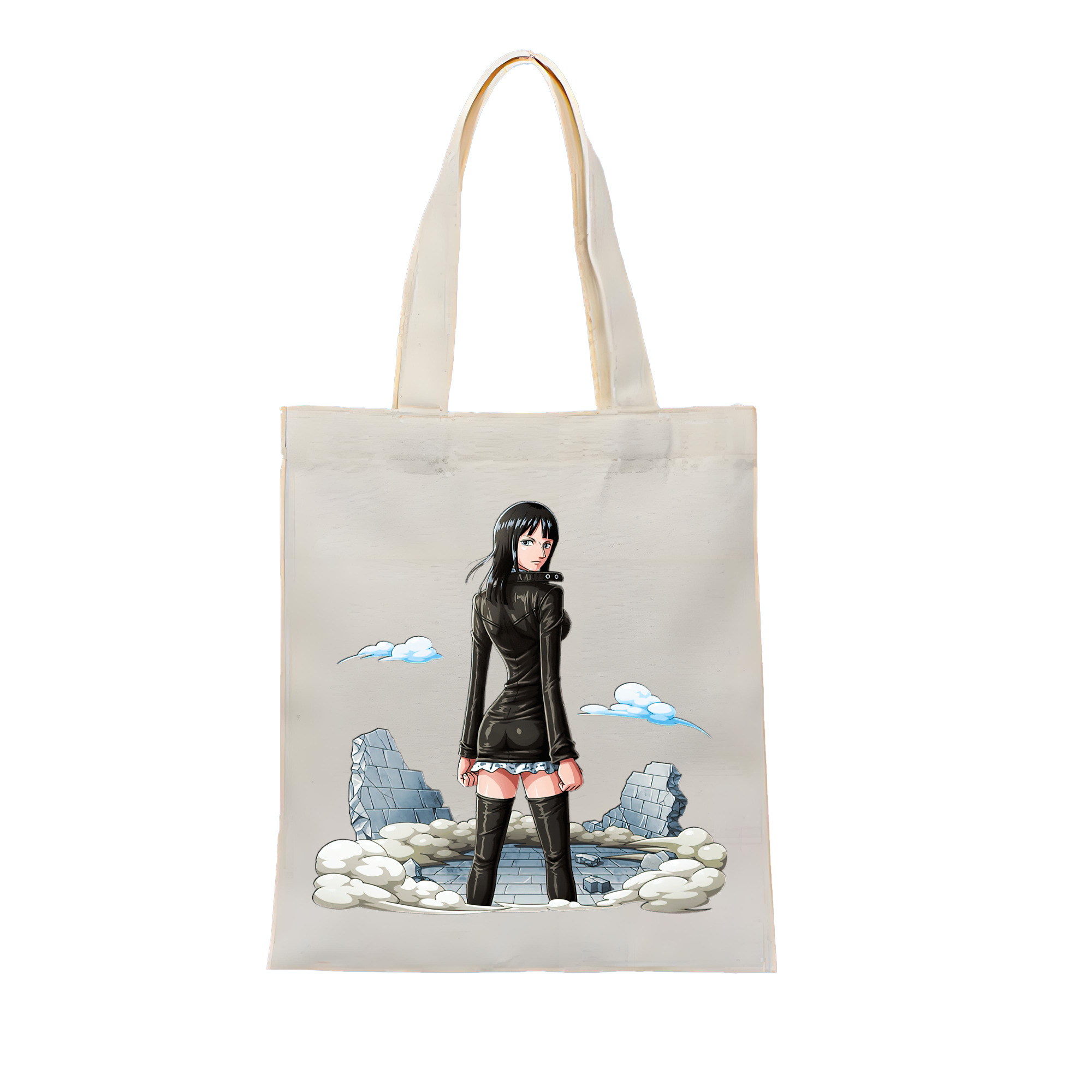 ワンピース ニコ・ロビン ONE PIECE Nico Robin 縦型キャンバス生地手提げバッグ　トートバッグ