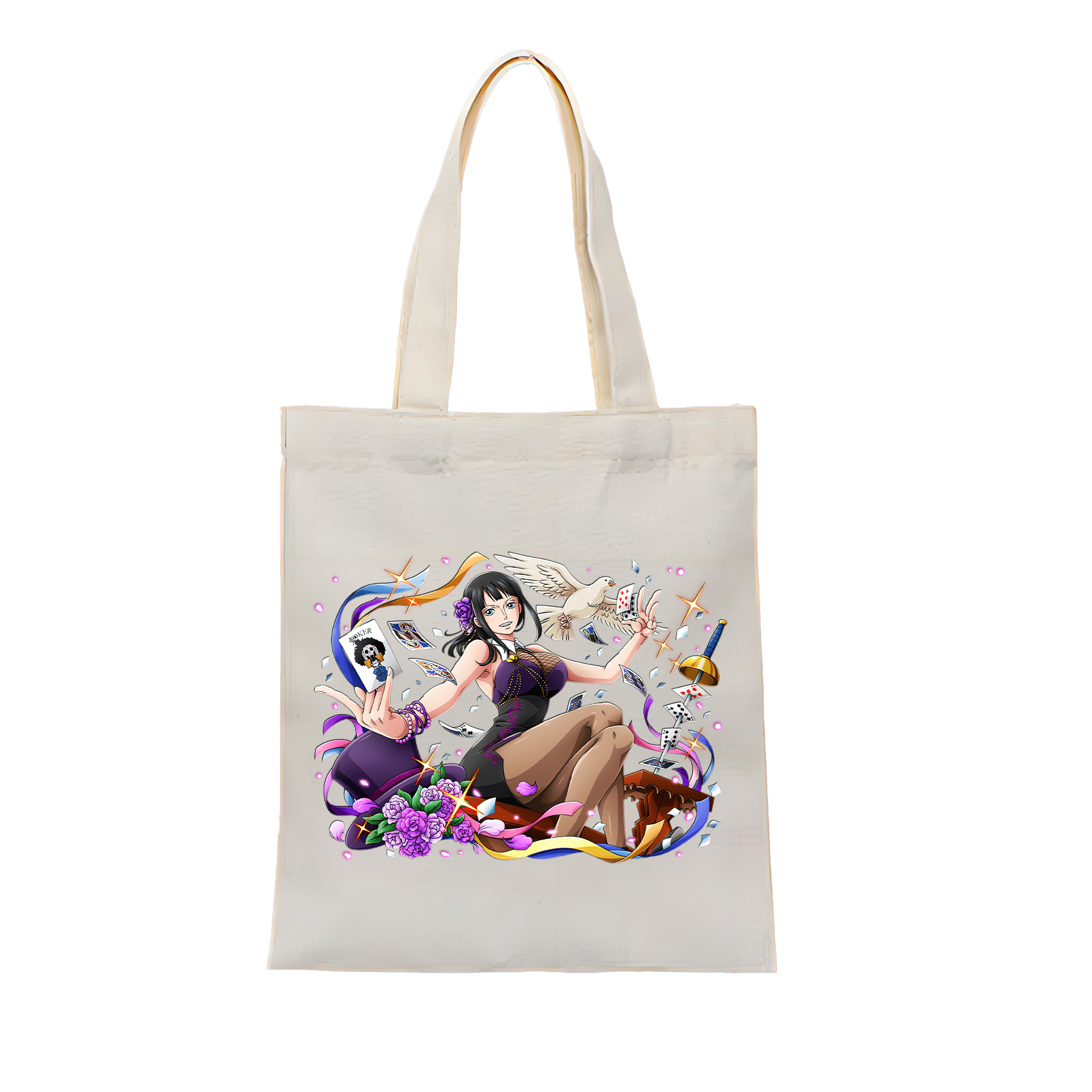 ワンピース ニコ・ロビン ONE PIECE Nico Robin 縦型キャンバス生地手提げバッグ　トートバッグ