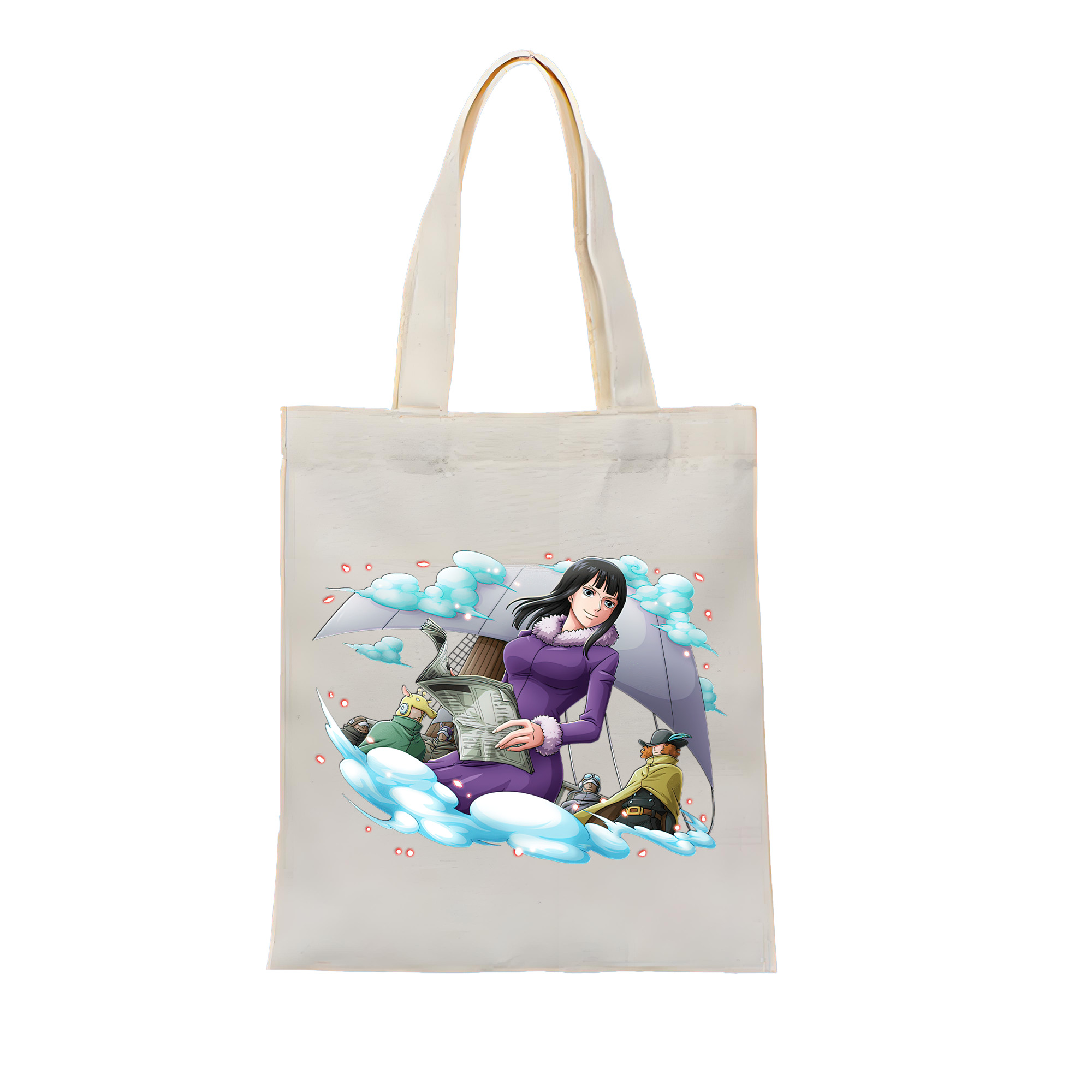 ワンピース ニコ・ロビン ONE PIECE Nico Robin 縦型キャンバス生地手提げバッグ　トートバッグ