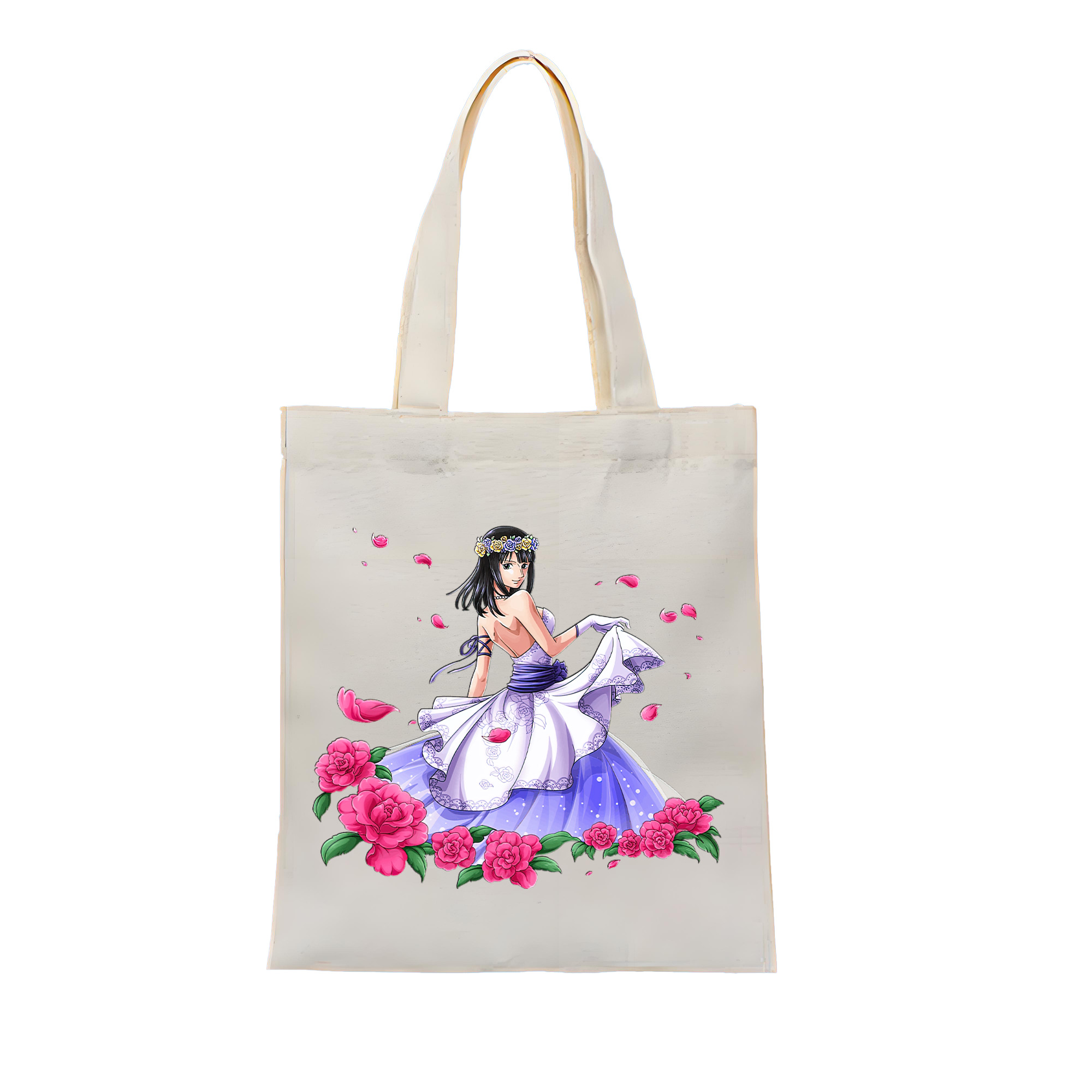 ワンピース ニコ・ロビン ONE PIECE Nico Robin 縦型キャンバス生地手提げバッグ　トートバッグ