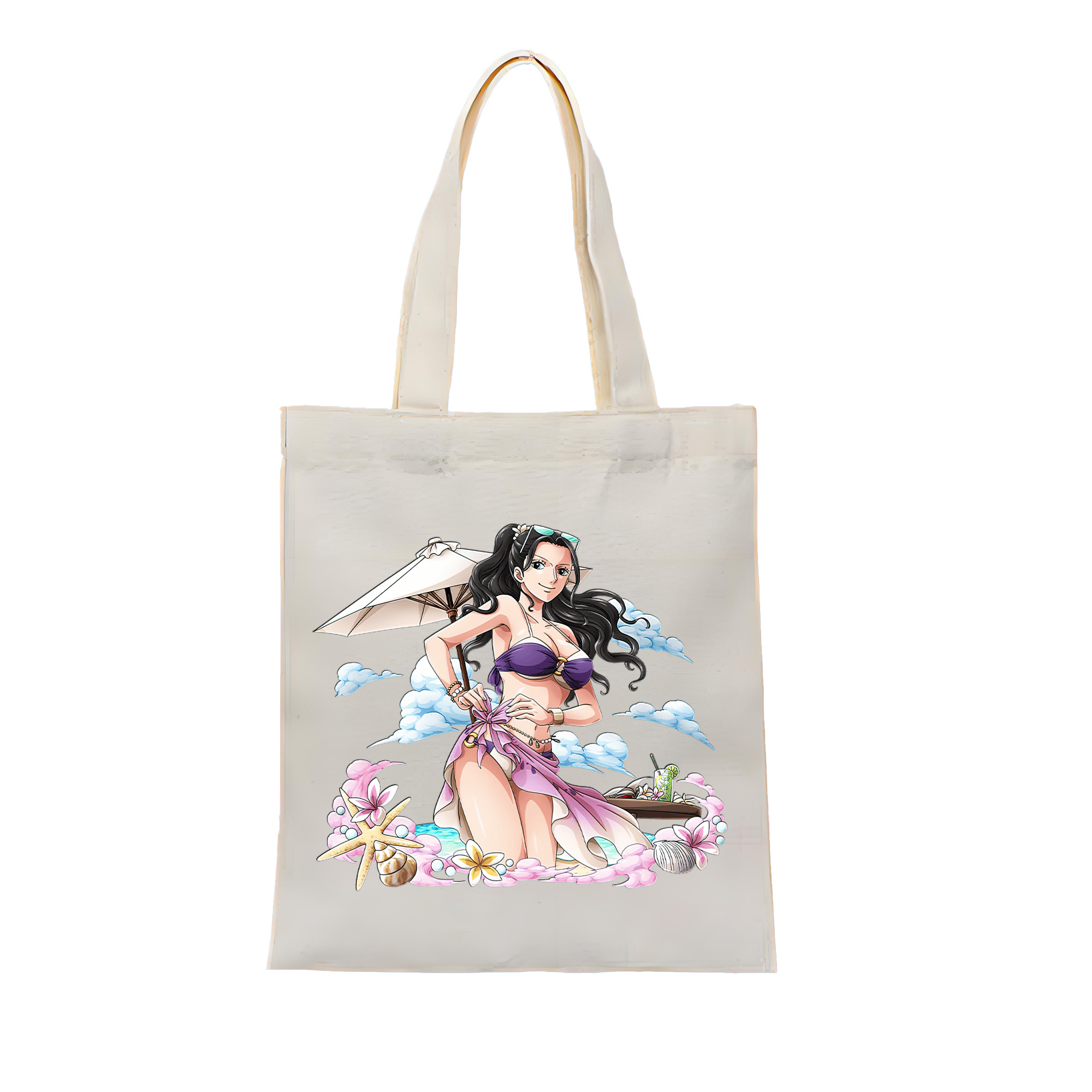 ワンピース ニコ・ロビン ONE PIECE Nico Robin 縦型キャンバス生地手提げバッグ　トートバッグ