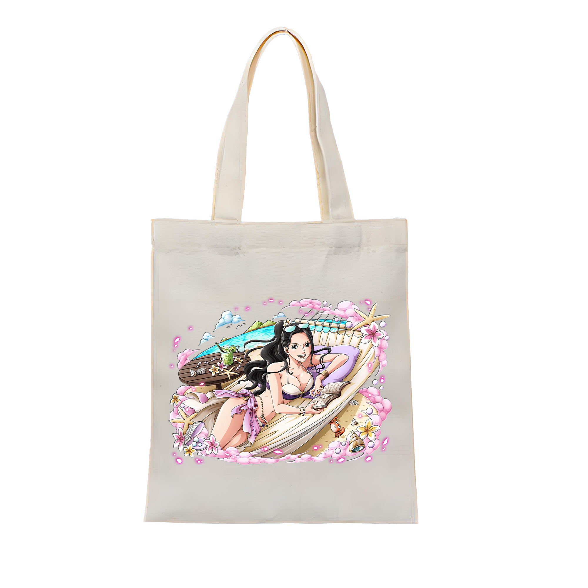 ワンピース ニコ・ロビン ONE PIECE Nico Robin 縦型キャンバス生地手提げバッグ　トートバッグ
