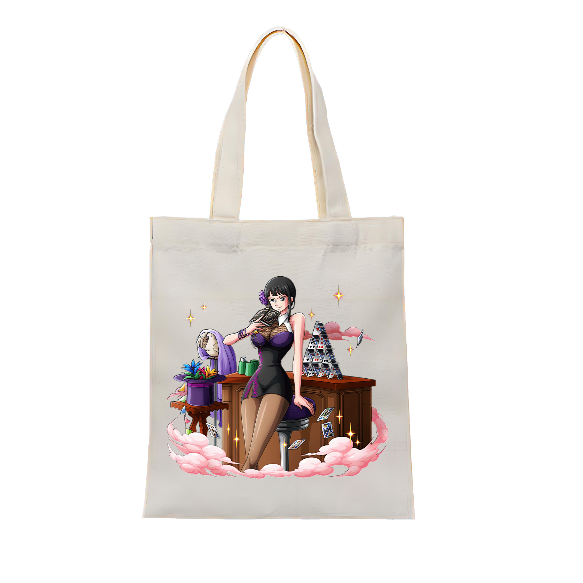 ワンピース ニコ・ロビン ONE PIECE Nico Robin 縦型キャンバス生地手提げバッグ　トートバッグ