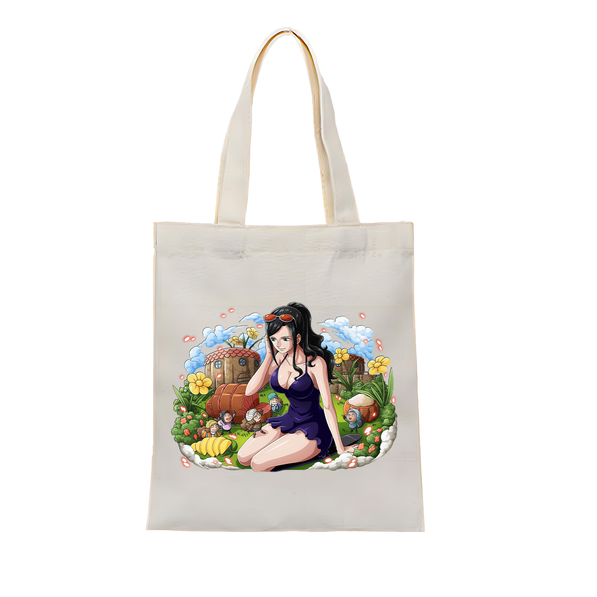 ワンピース ニコ・ロビン ONE PIECE Nico Robin 縦型キャンバス生地手提げバッグ　トートバッグ