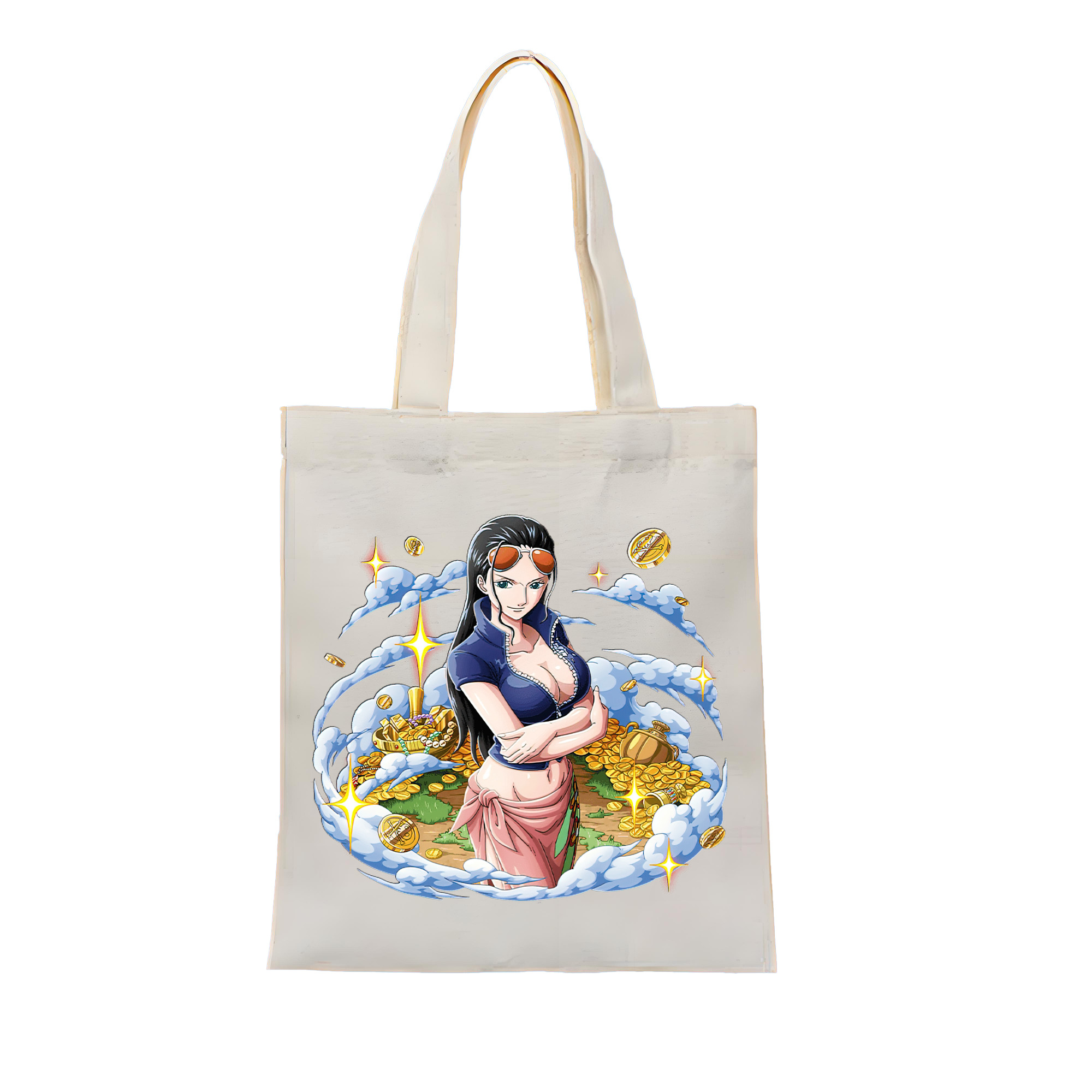 ワンピース ニコ・ロビン ONE PIECE Nico Robin 縦型キャンバス生地手提げバッグ　トートバッグ