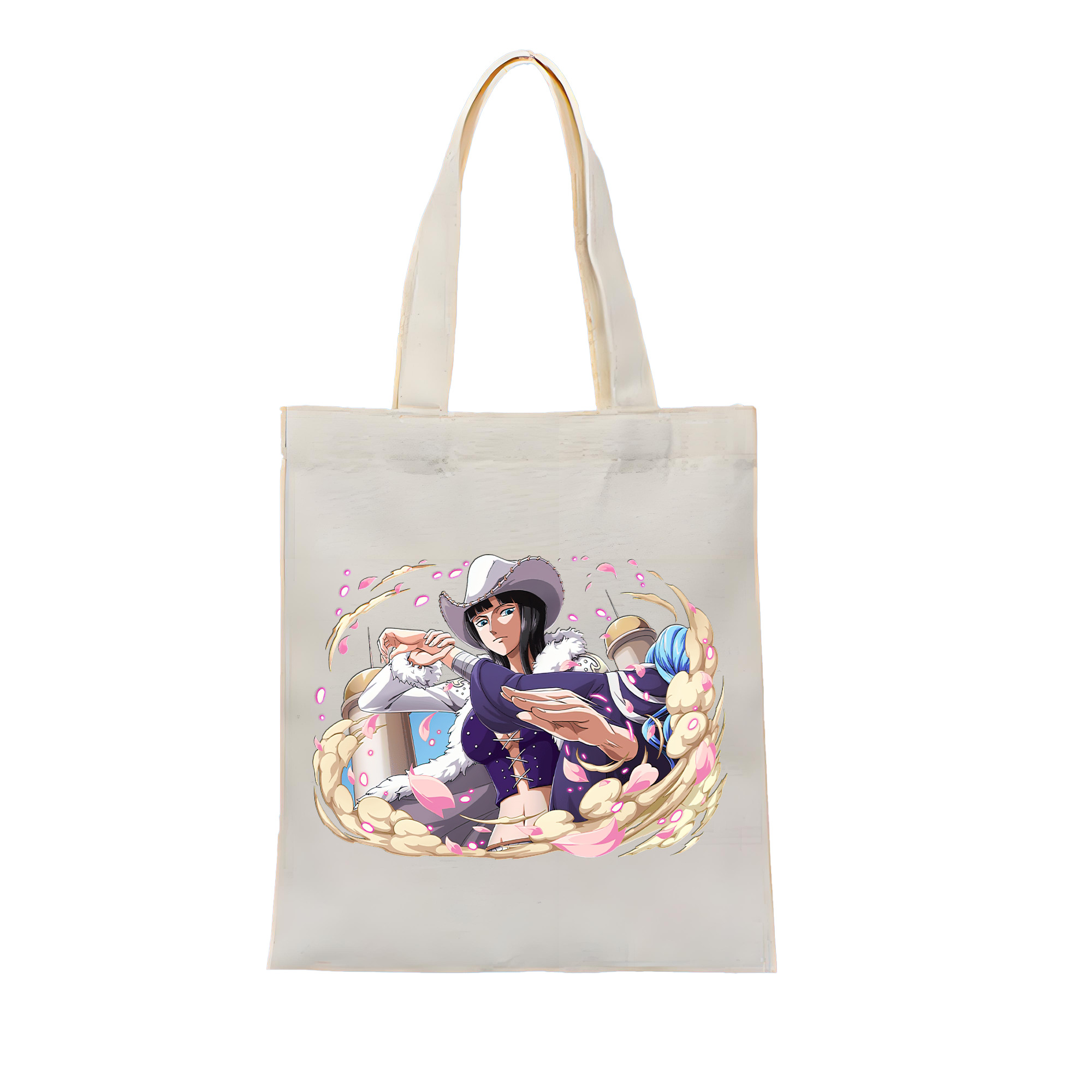 ワンピース ニコ・ロビン ONE PIECE Nico Robin 縦型キャンバス生地手提げバッグ　トートバッグ