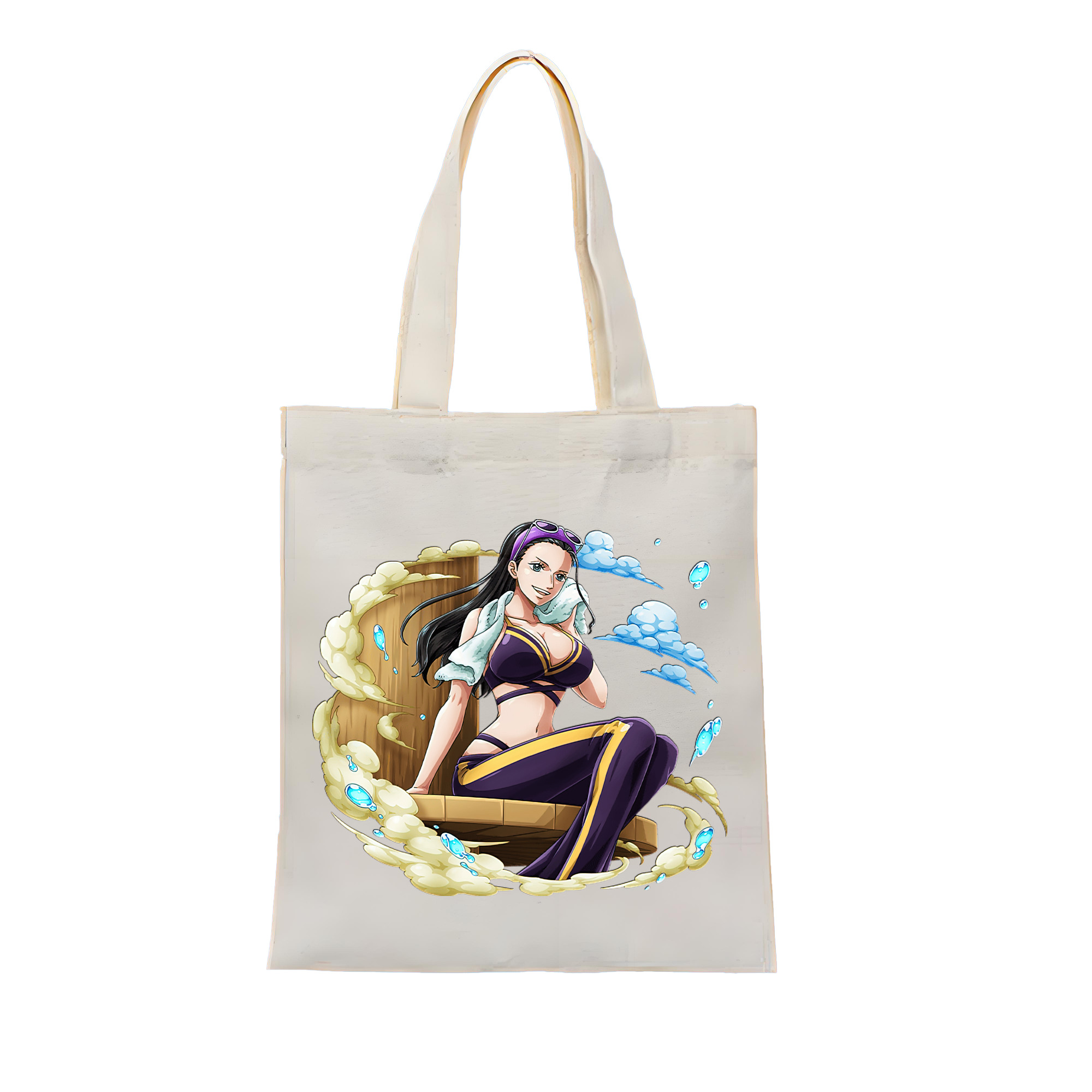 ワンピース ニコ・ロビン ONE PIECE Nico Robin 縦型キャンバス生地手提げバッグ　トートバッグ
