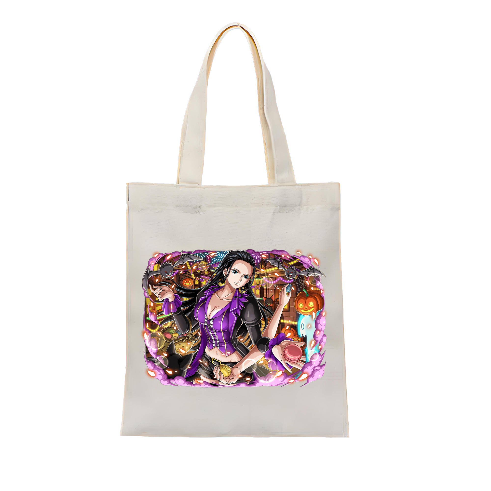 ワンピース ニコ・ロビン ONE PIECE Nico Robin 縦型キャンバス生地手提げバッグ　トートバッグ
