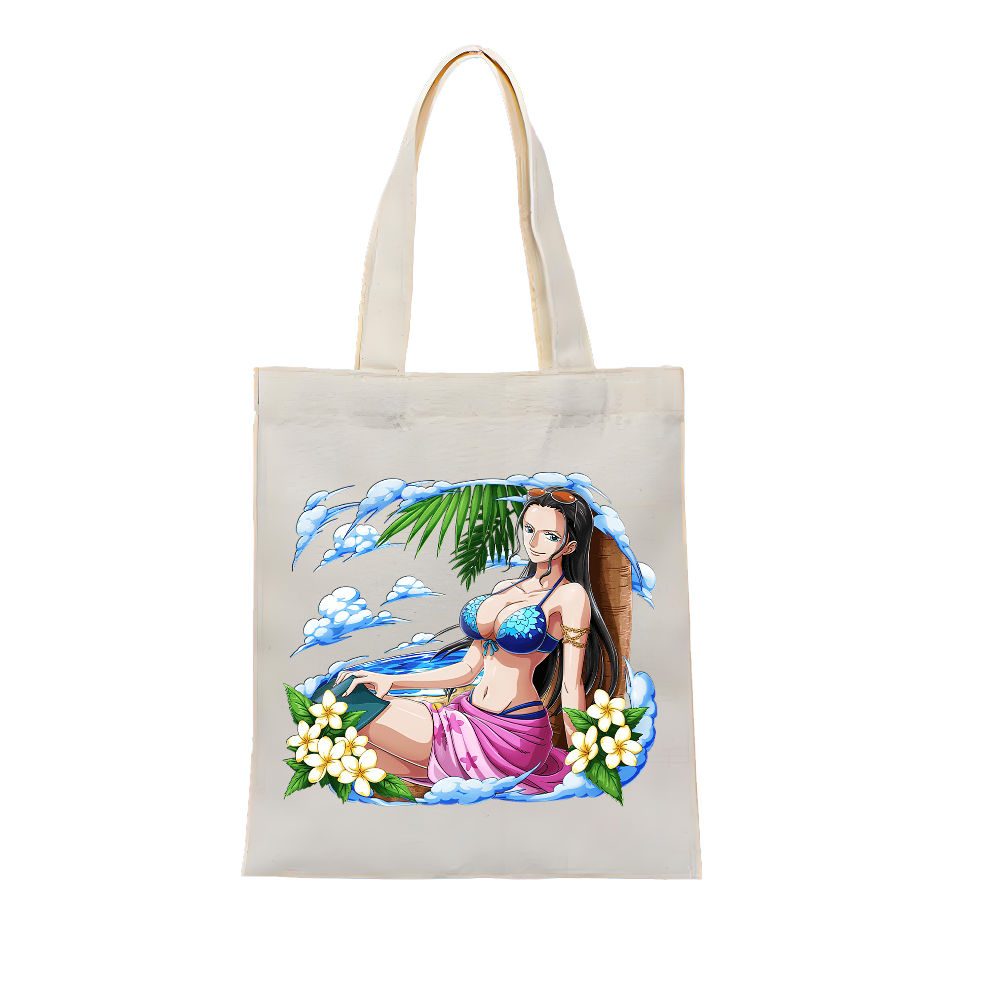 ワンピース ニコ・ロビン ONE PIECE Nico Robin 縦型キャンバス生地手提げバッグ　トートバッグ
