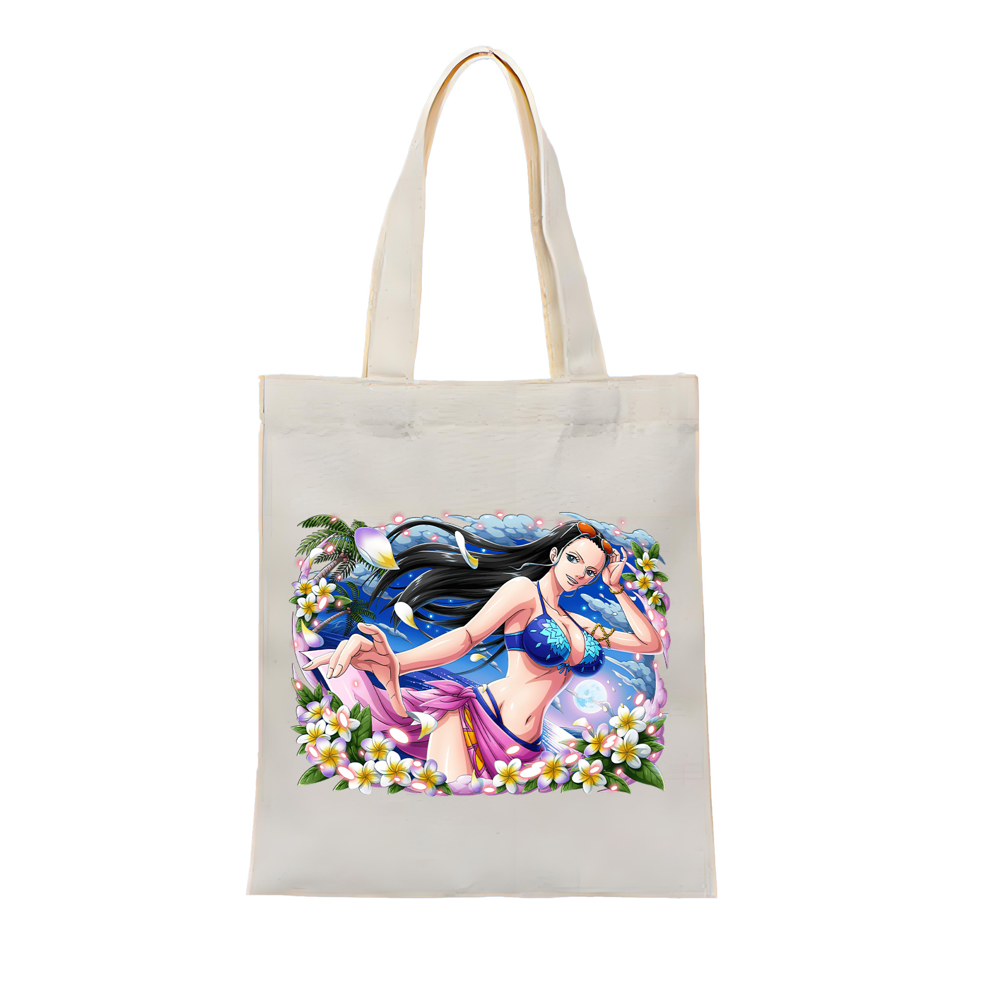ワンピース ニコ・ロビン ONE PIECE Nico Robin 縦型キャンバス生地手提げバッグ　トートバッグ