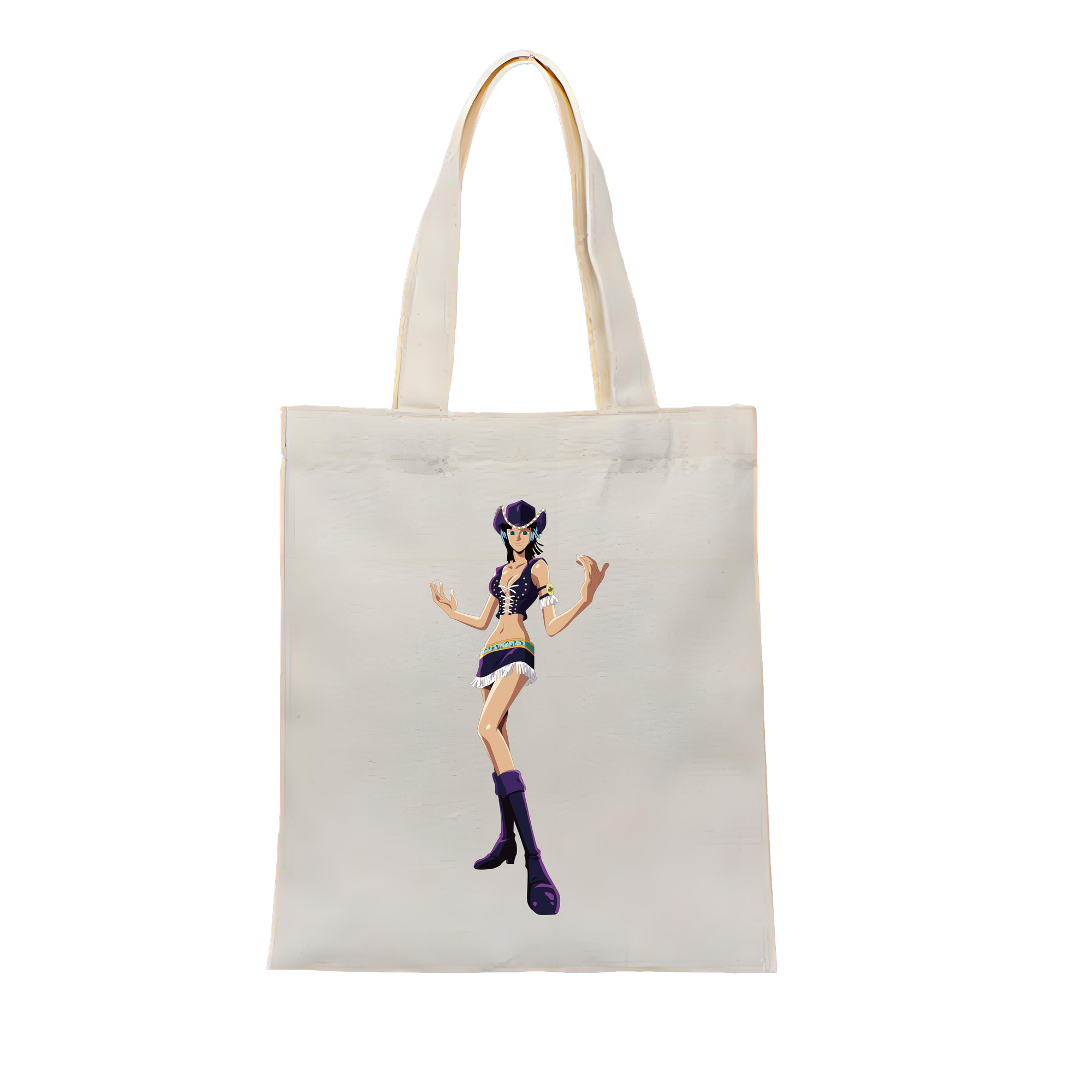 ワンピース ニコ・ロビン ONE PIECE Nico Robin 縦型キャンバス生地手提げバッグ　トートバッグ