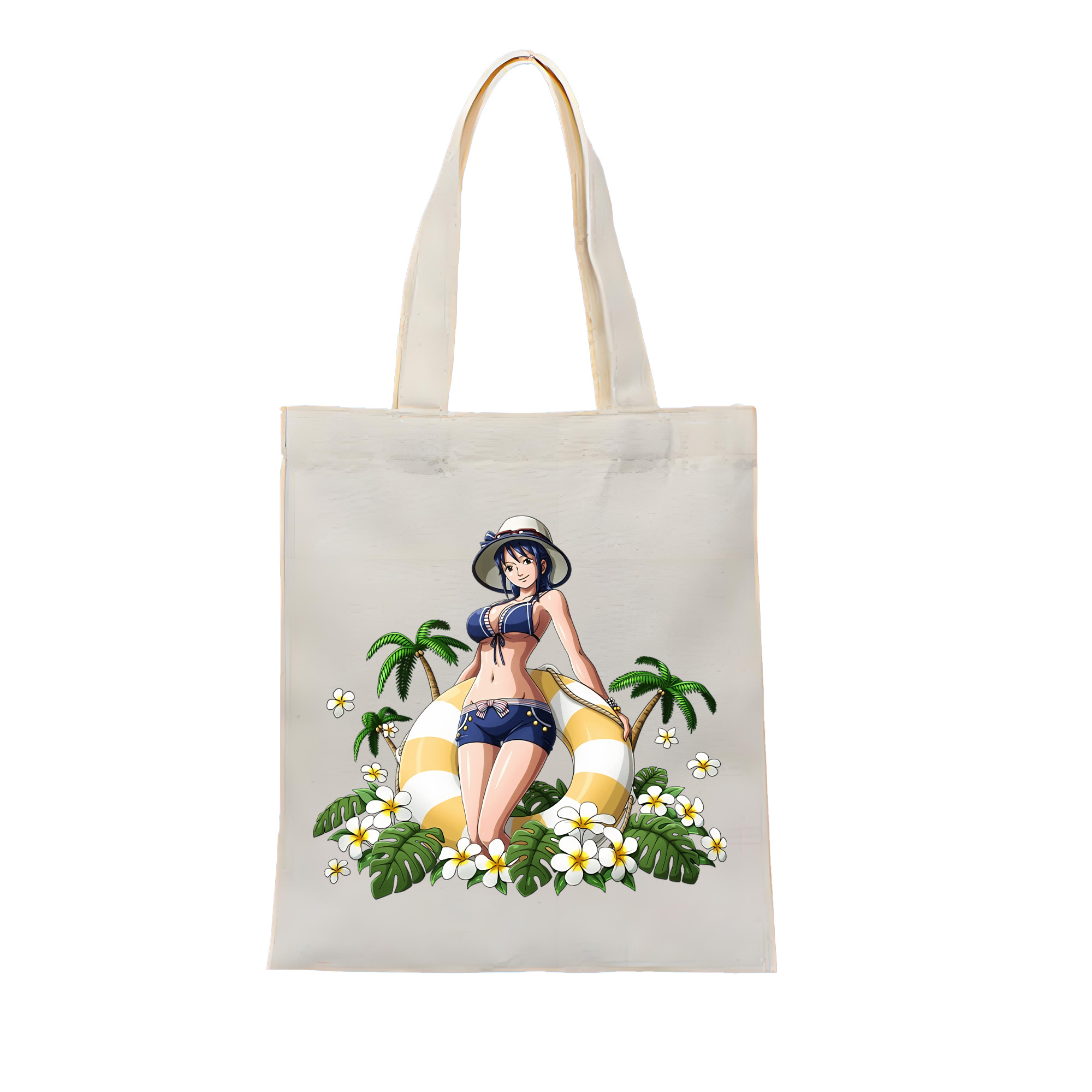 ワンピース ニコ・ロビン ONE PIECE Nico Robin 縦型キャンバス生地手提げバッグ　トートバッグ