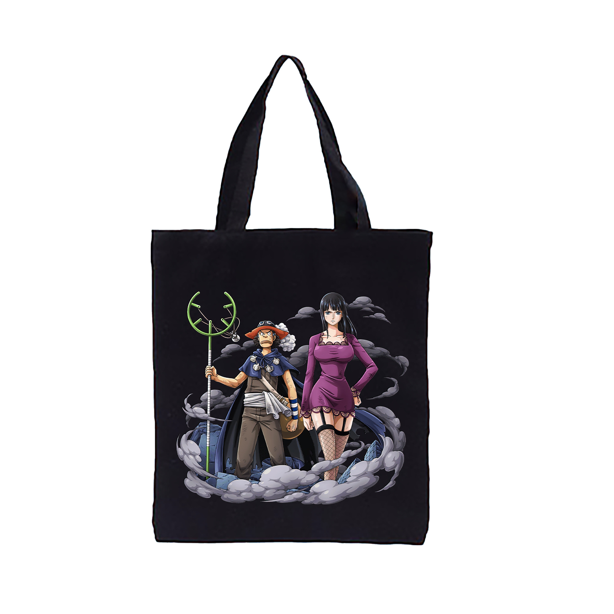 ワンピース ニコ・ロビン ONE PIECE Nico Robin 縦型キャンバス生地手提げバッグ　トートバッグ