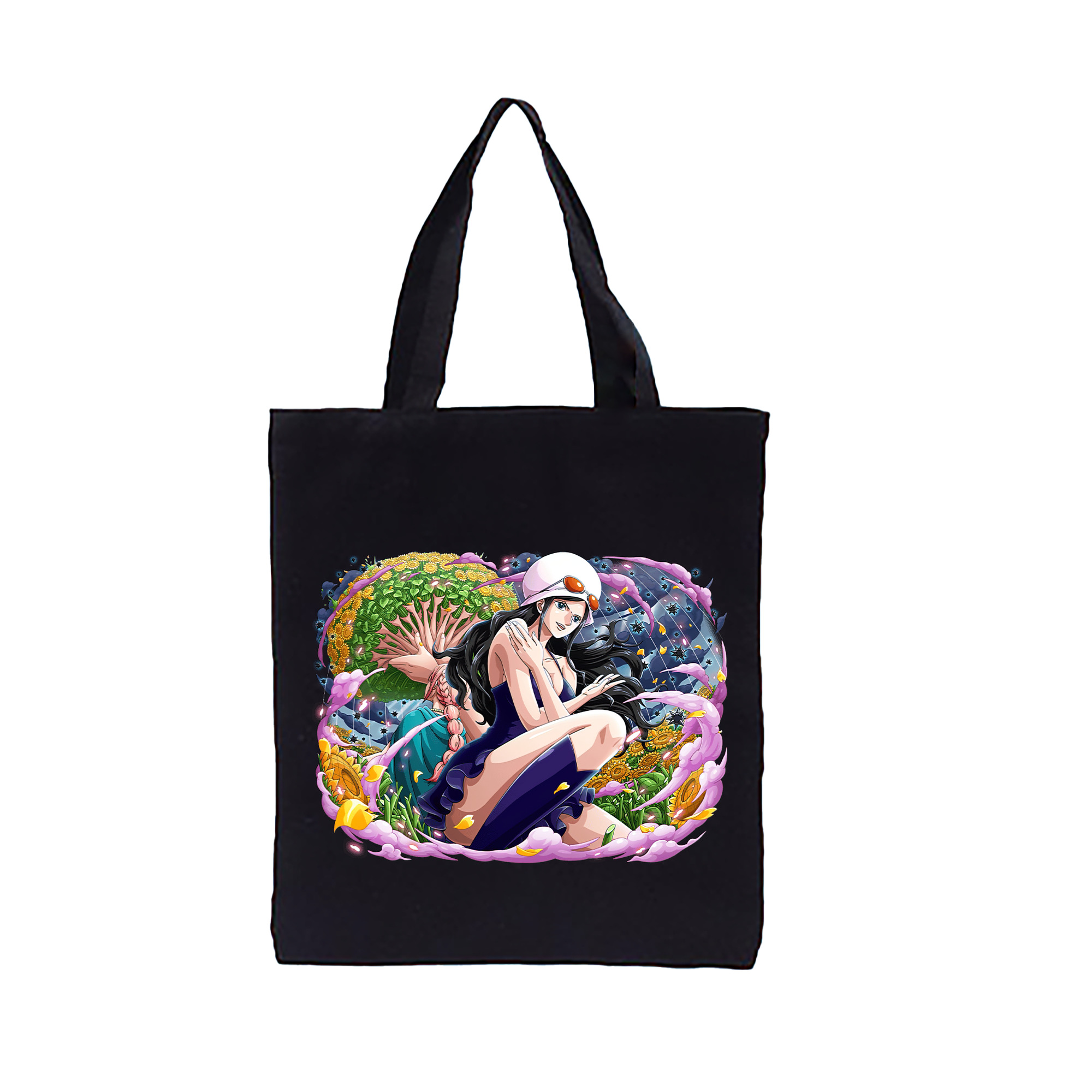ワンピース ニコ・ロビン ONE PIECE Nico Robin 縦型キャンバス生地手提げバッグ　トートバッグ