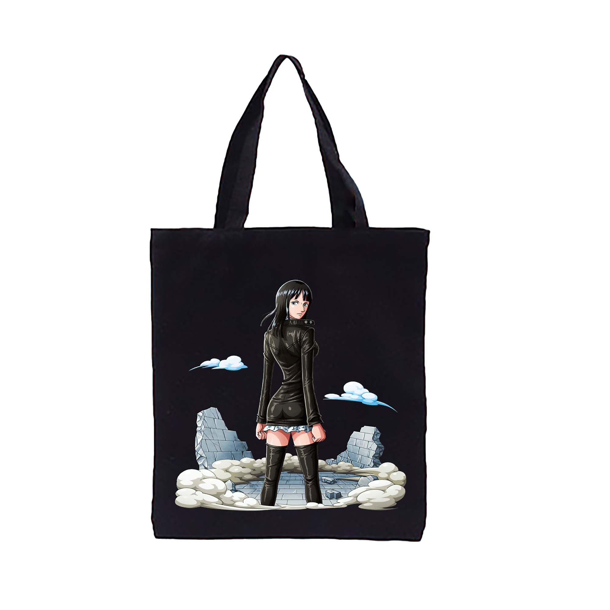 ワンピース ニコ・ロビン ONE PIECE Nico Robin 縦型キャンバス生地手提げバッグ　トートバッグ