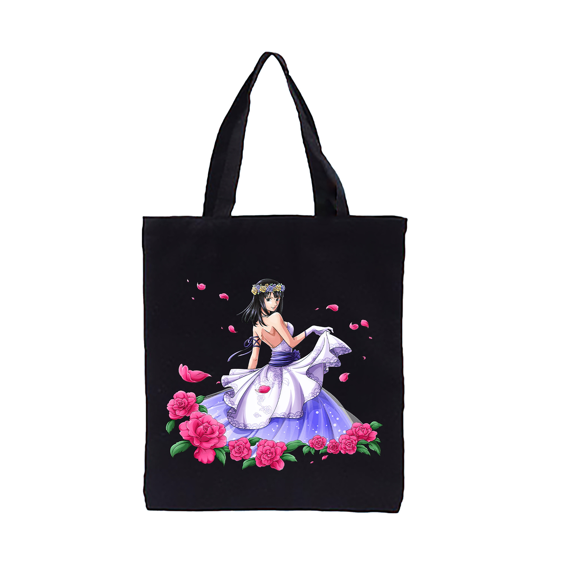 ワンピース ニコ・ロビン ONE PIECE Nico Robin 縦型キャンバス生地手提げバッグ　トートバッグ