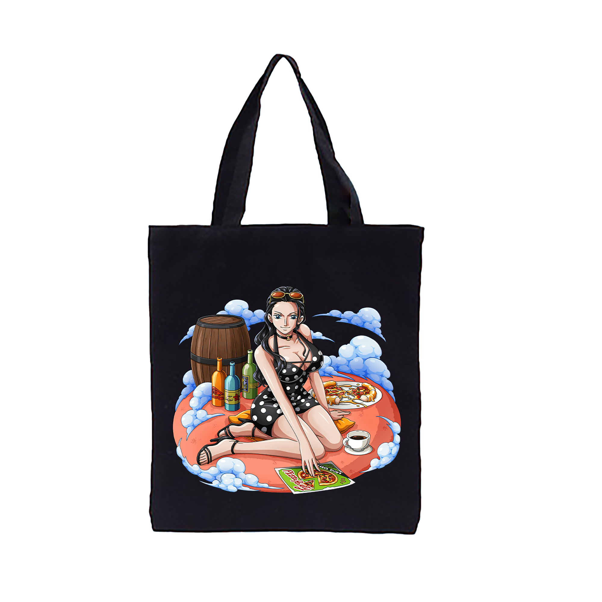 ワンピース ニコ・ロビン ONE PIECE Nico Robin 縦型キャンバス生地手提げバッグ　トートバッグ