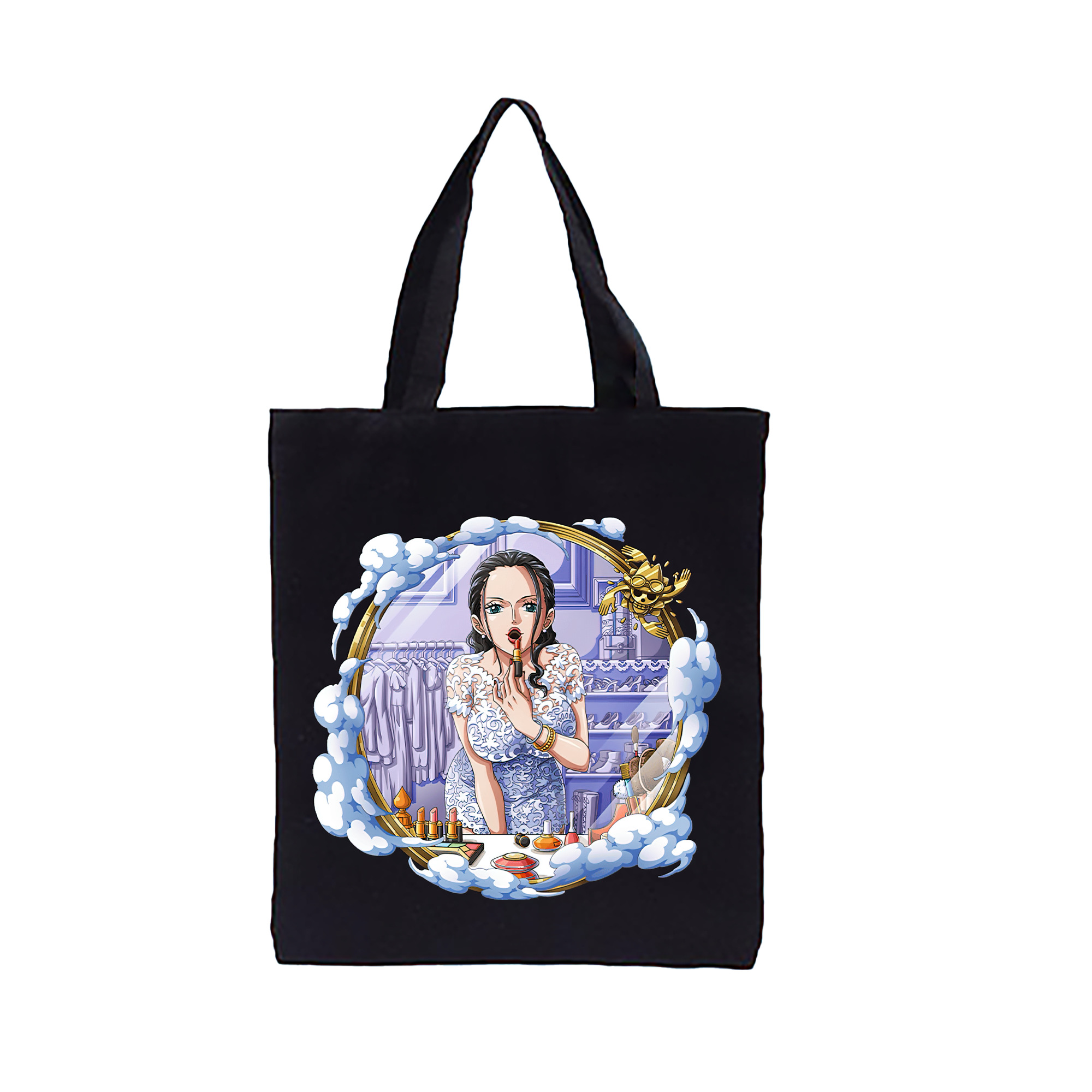 ワンピース ニコ・ロビン ONE PIECE Nico Robin 縦型キャンバス生地手提げバッグ　トートバッグ