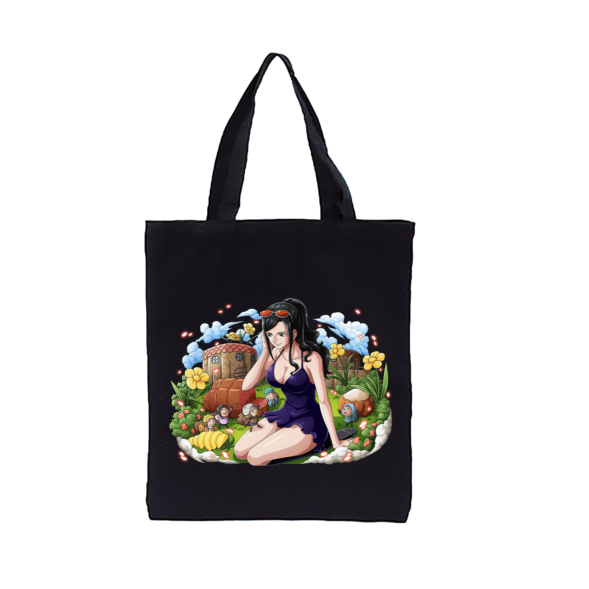 ワンピース ニコ・ロビン ONE PIECE Nico Robin 縦型キャンバス生地手提げバッグ　トートバッグ