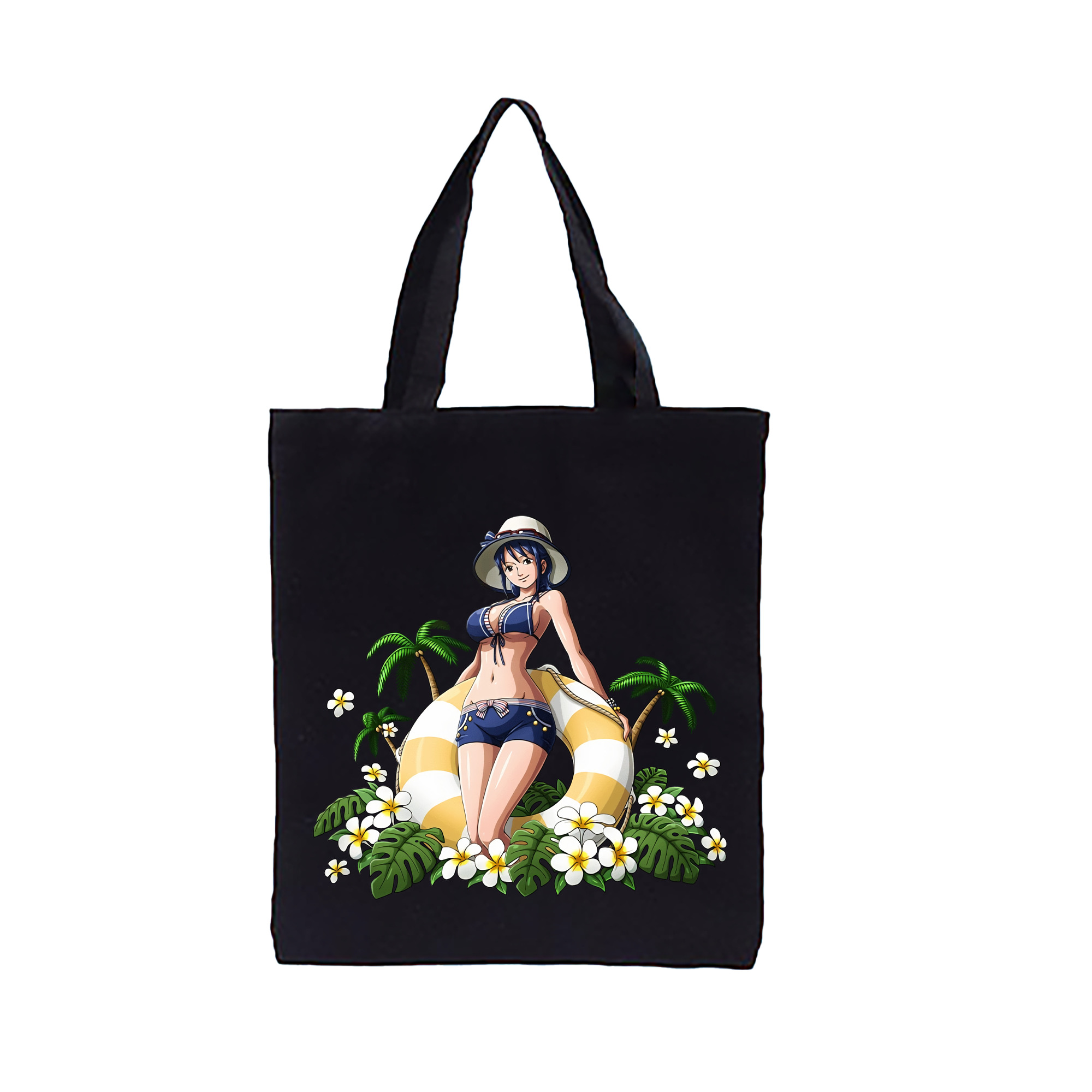 ワンピース ニコ・ロビン ONE PIECE Nico Robin 縦型キャンバス生地手提げバッグ　トートバッグ