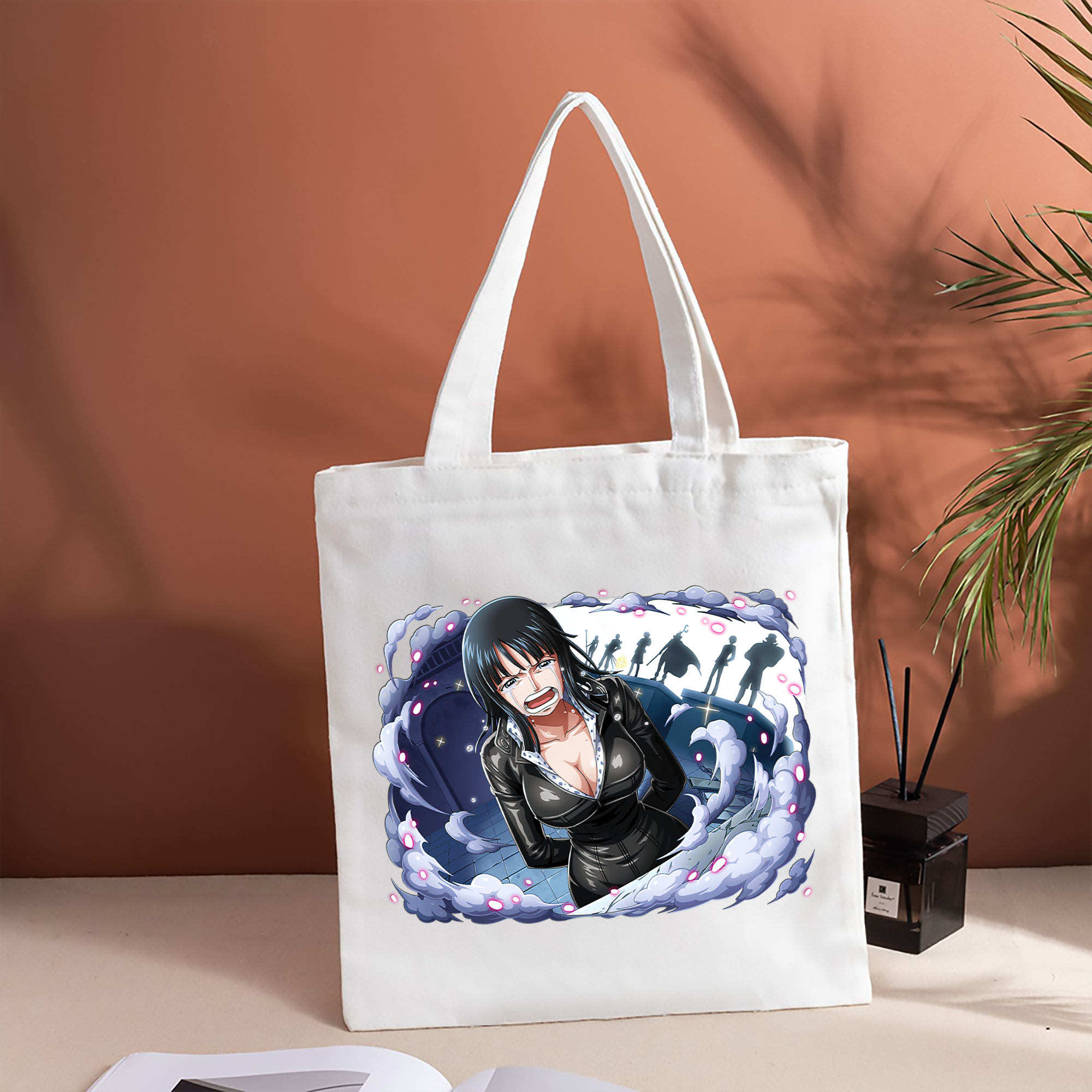 ワンピース ニコ・ロビン ONE PIECE Nico Robin 縦型キャンバス生地手提げバッグ　トートバッグ