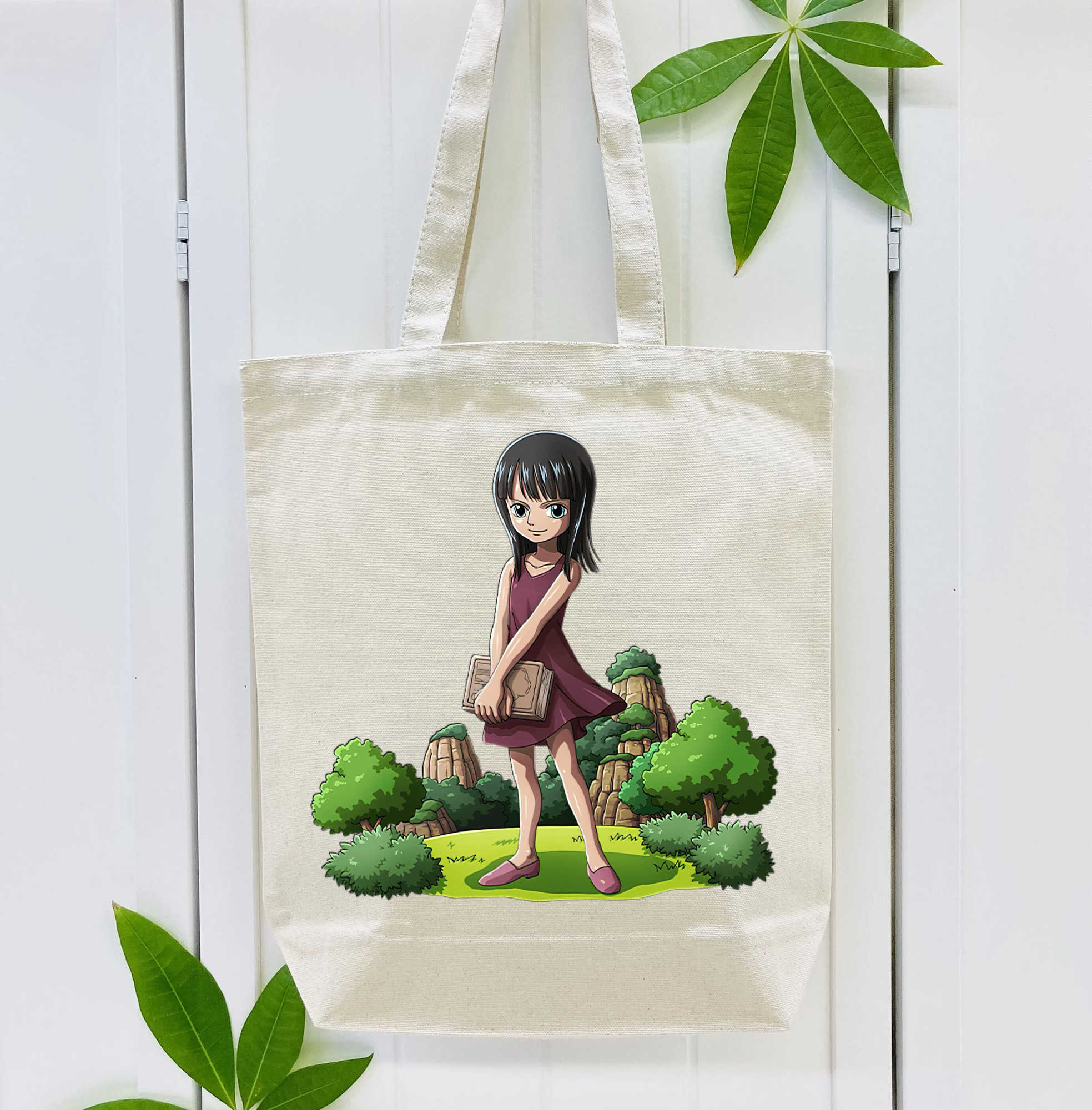 ワンピース ニコ・ロビン ONE PIECE Nico Robin 縦型キャンバス生地手提げバッグ　トートバッグ