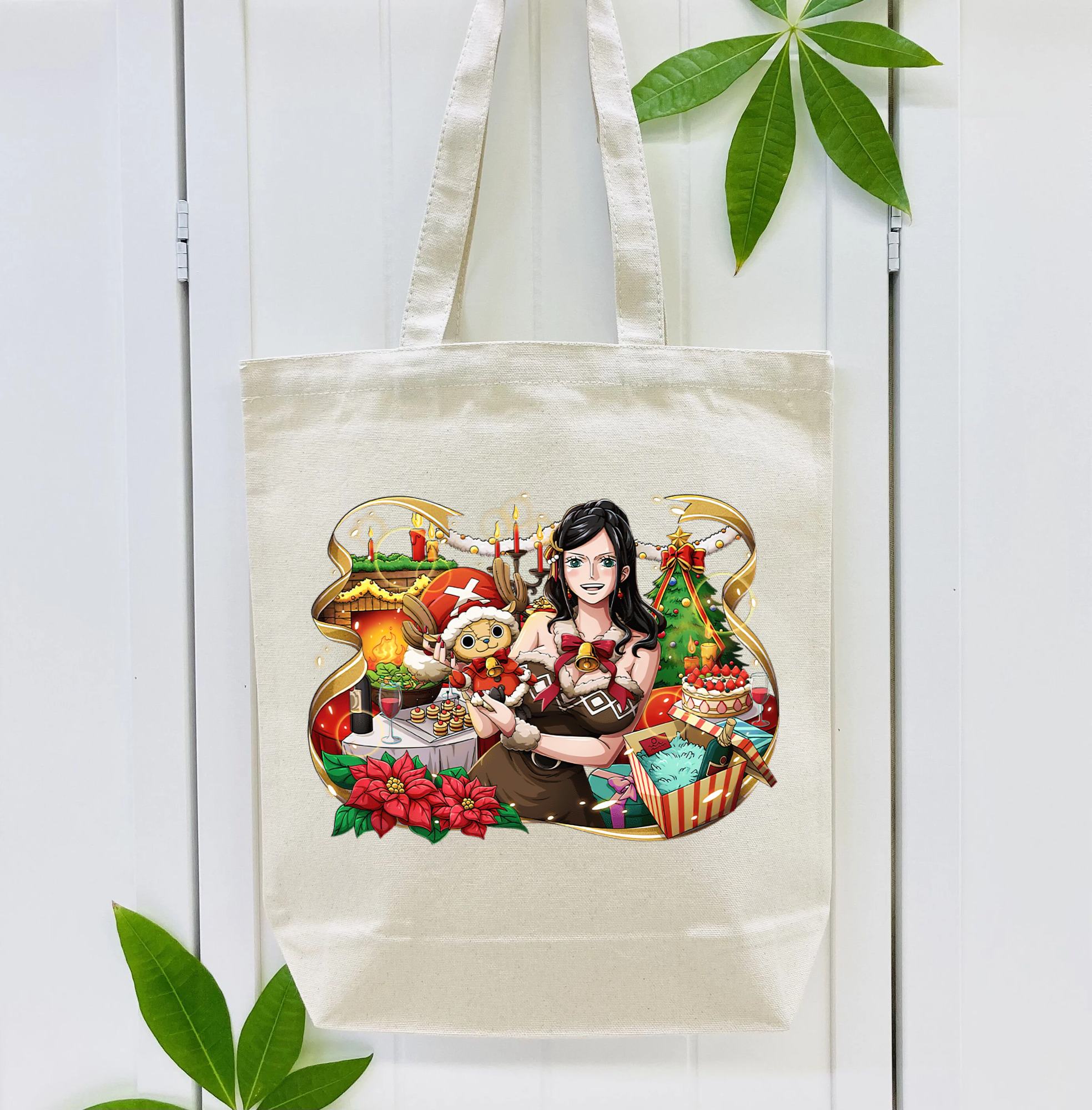 ワンピース ニコ・ロビン ONE PIECE Nico Robin 縦型キャンバス生地手提げバッグ　トートバッグ